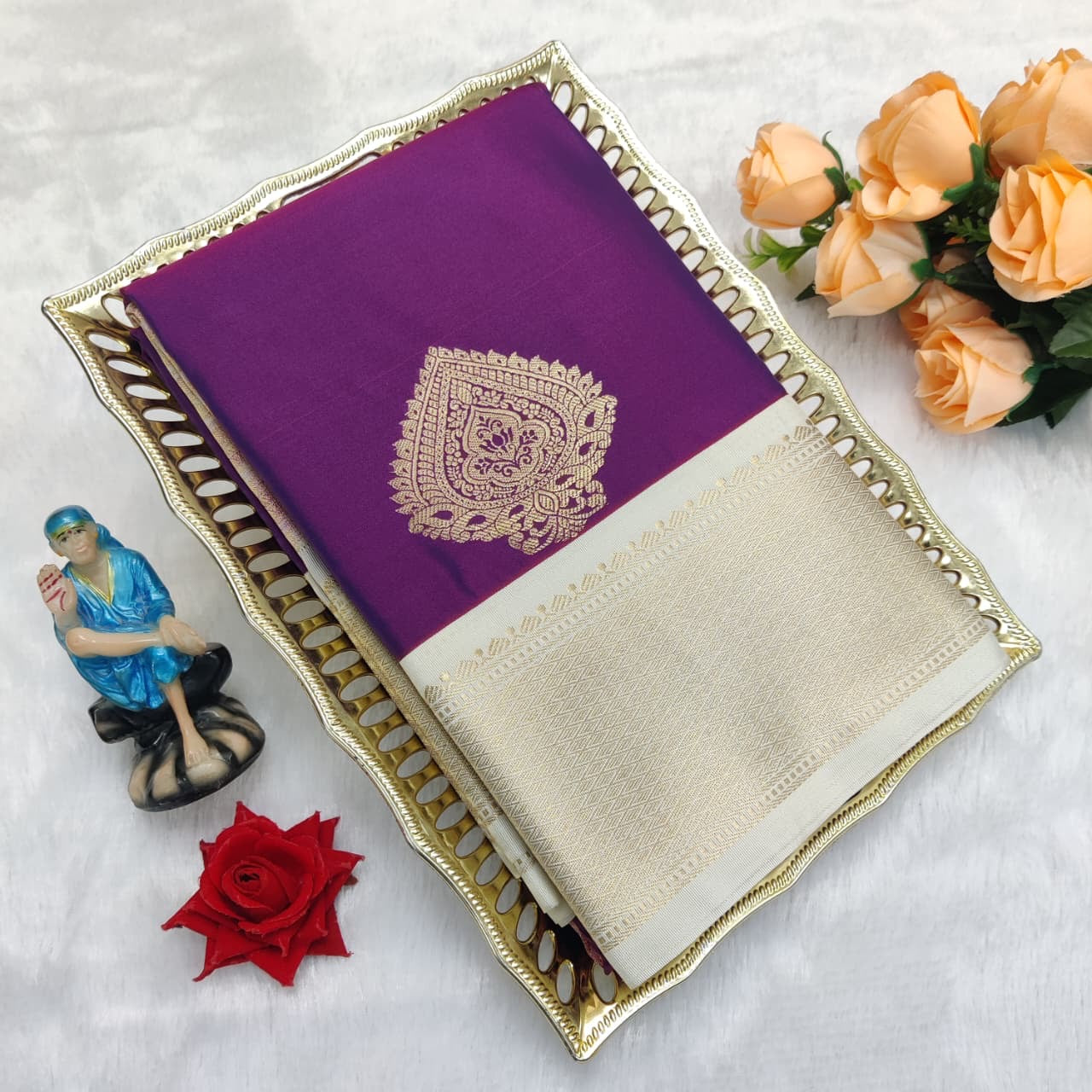 PREMIUM KORVAI SOFT SILK SAREE - VIOLET