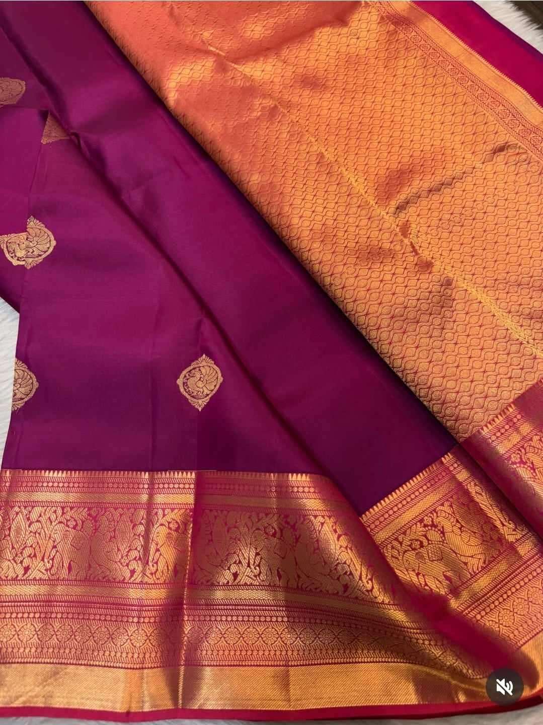 KANCHIPURAM PURE SILK SAREE | SILKMARK® CERTIFIED - DEEP PURPLE