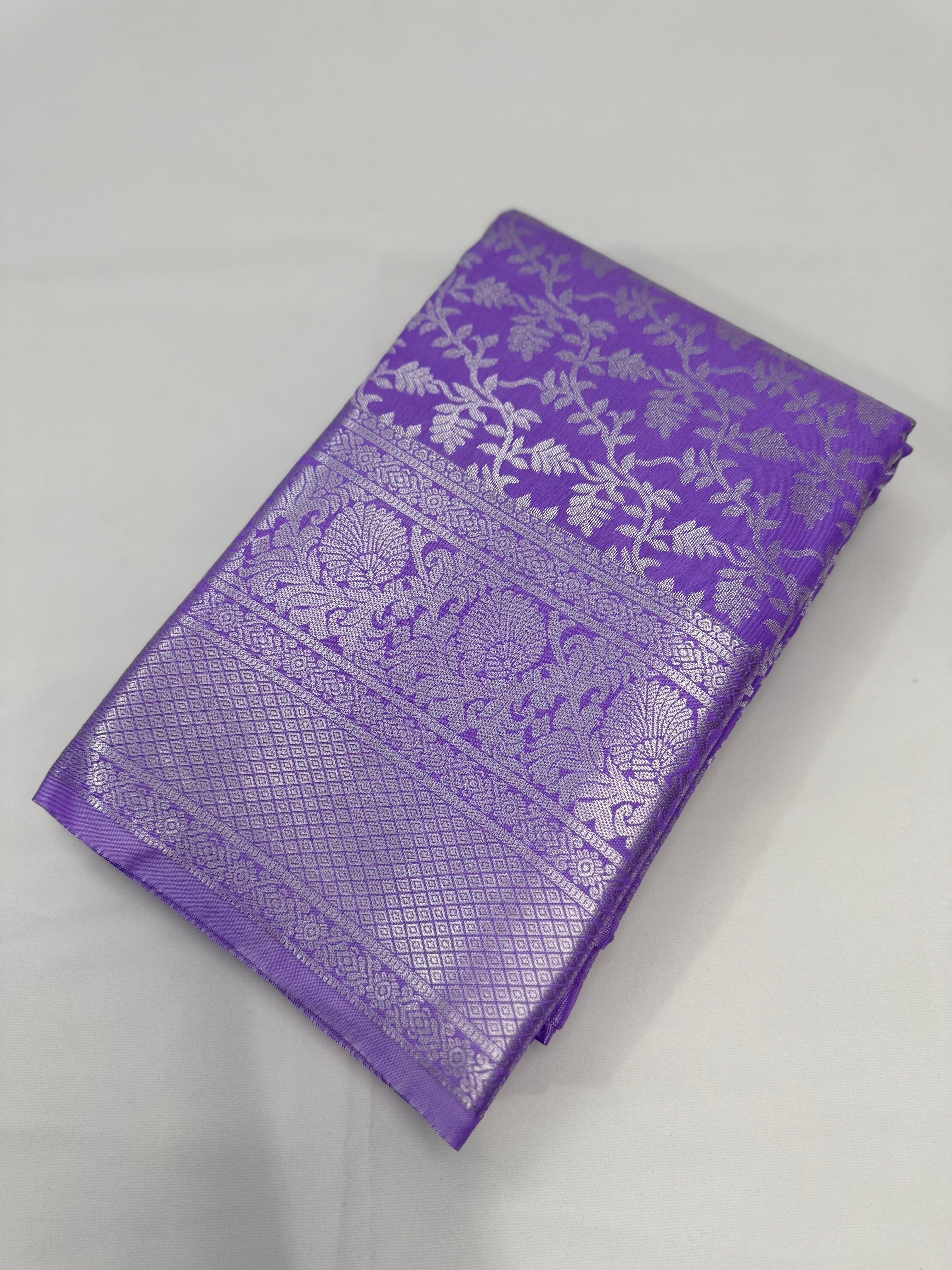 KANCHI BRIDAL SILK SAREE - LAVENDER