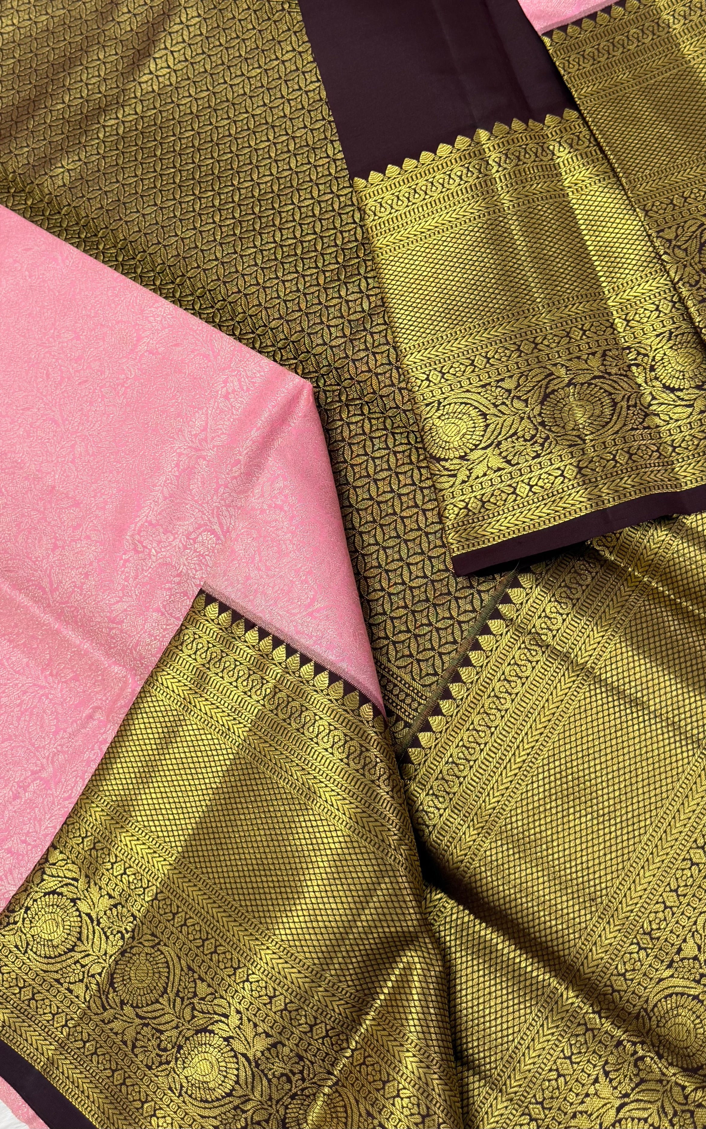KANCHIPURAM PURE SILK SAREE | SILKMARK® CERTIFIED - SOFT BABY PINK