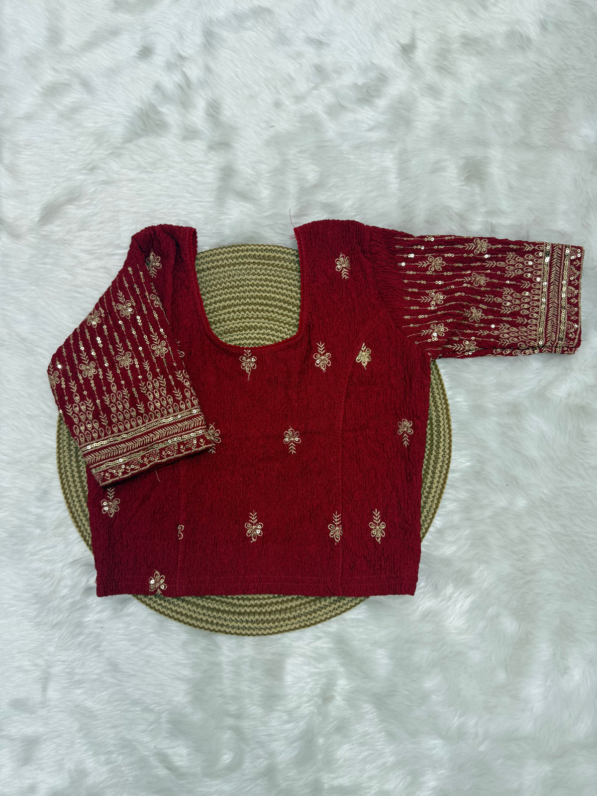 DESIGNER STRETCHABLE BLOUSE - RED