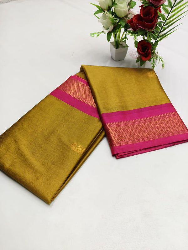 SICO SILK PAITHANI BORDER SAREE - GOLDEN ROD