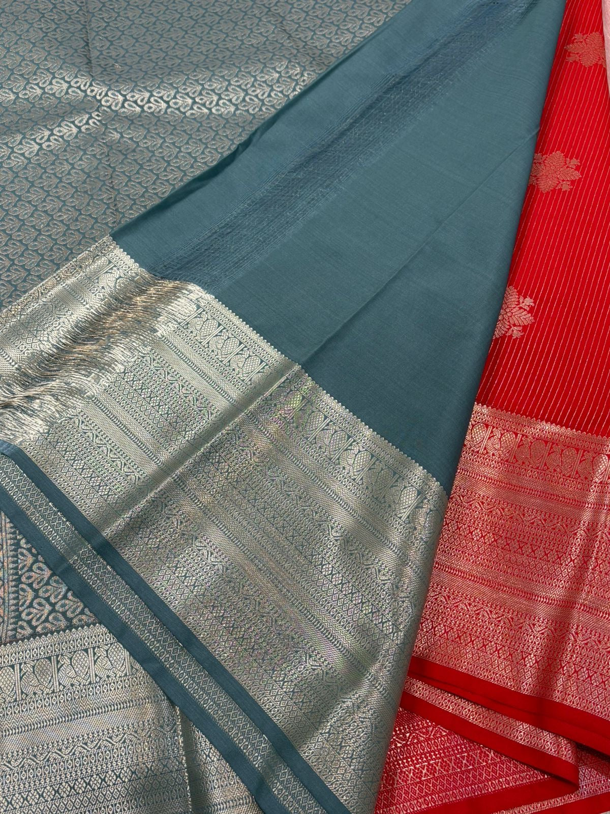 PREMIUM SEMI KANCHI SILK SAREE - RED