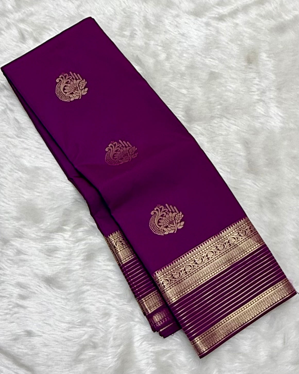 PREMIUM SEMI KANCHI SILK SAREE - VIOLET