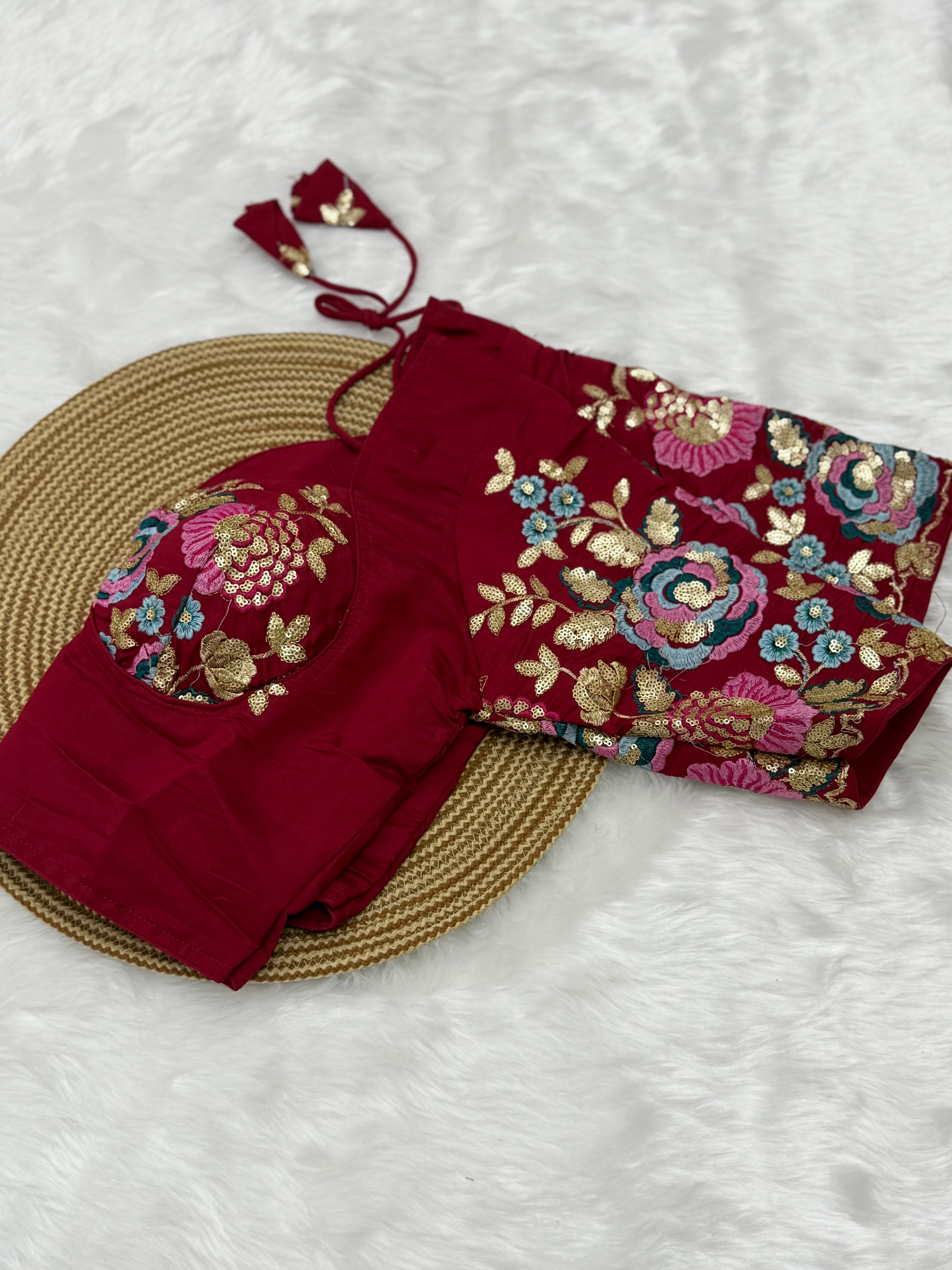 DESIGNER EMBRO-SEQUIN WORK BLOUSE