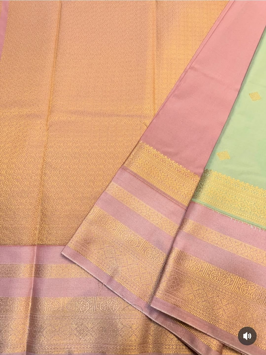 PREMIUM SEMI KANCHI SILK SAREE - PASTEL MINT