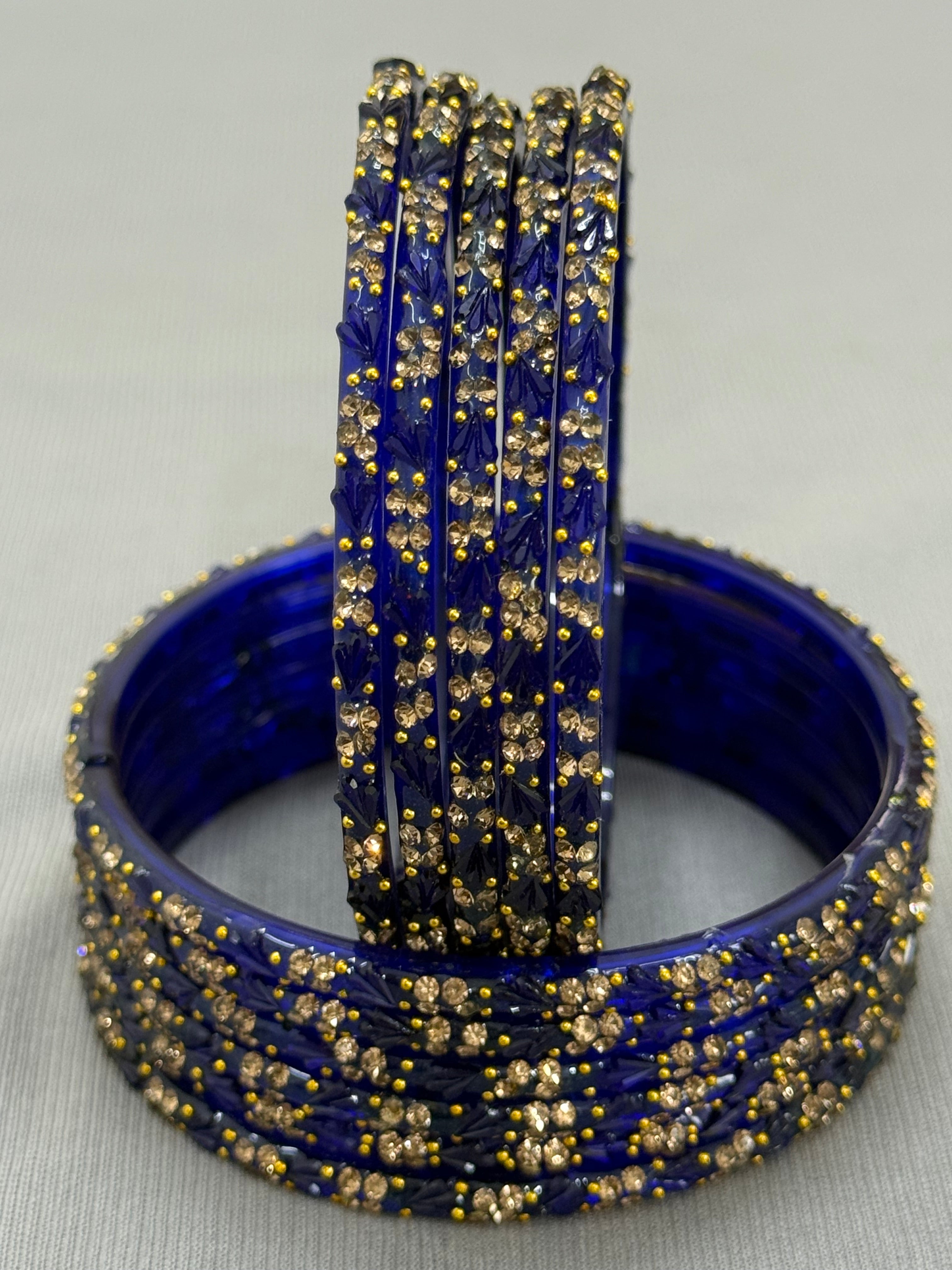 PREMIUM RAINDROP GLASS BANGLES PACK OF 12