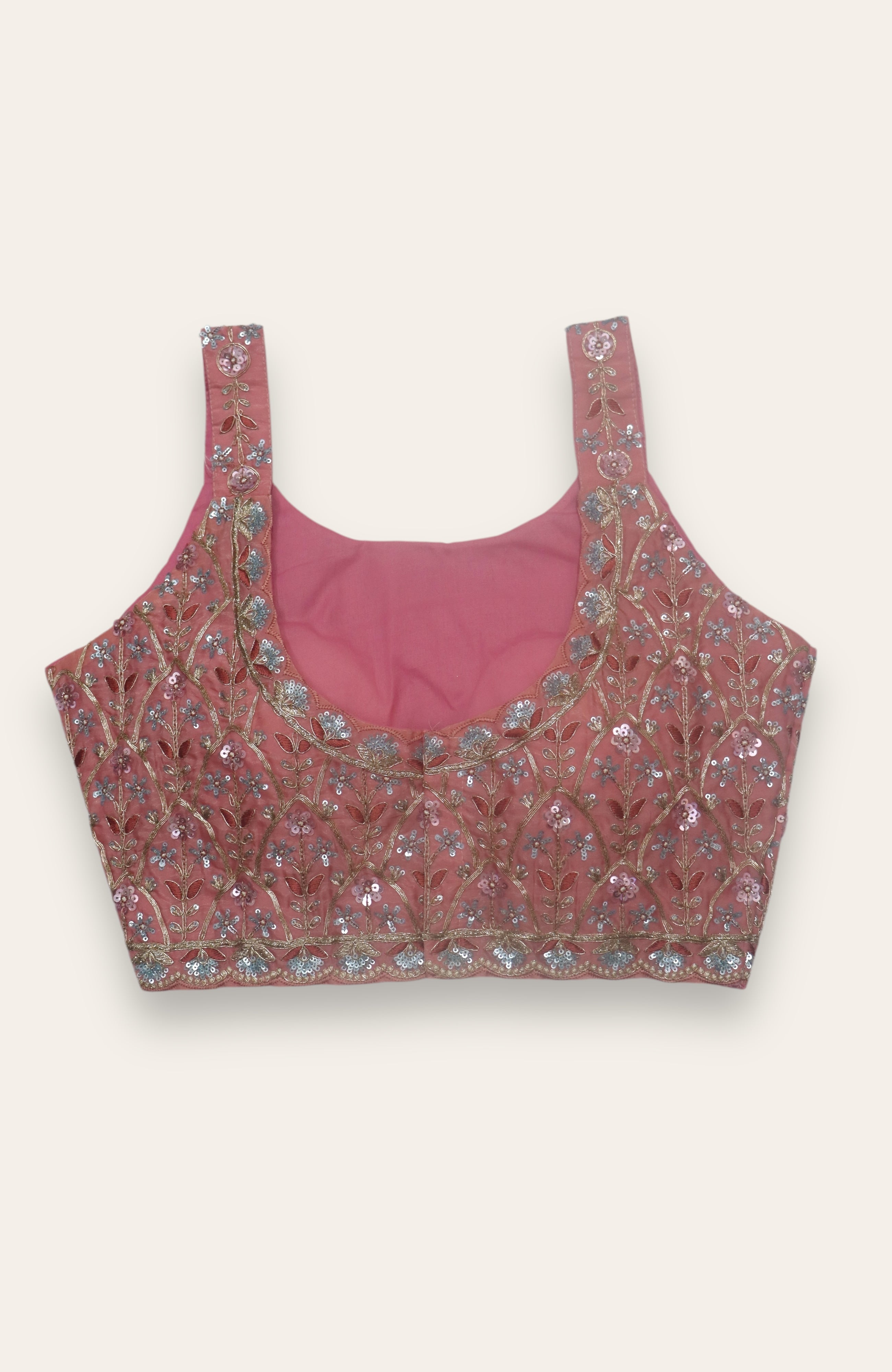 SLEEVELESS READYMADE BLOUSE - PINK