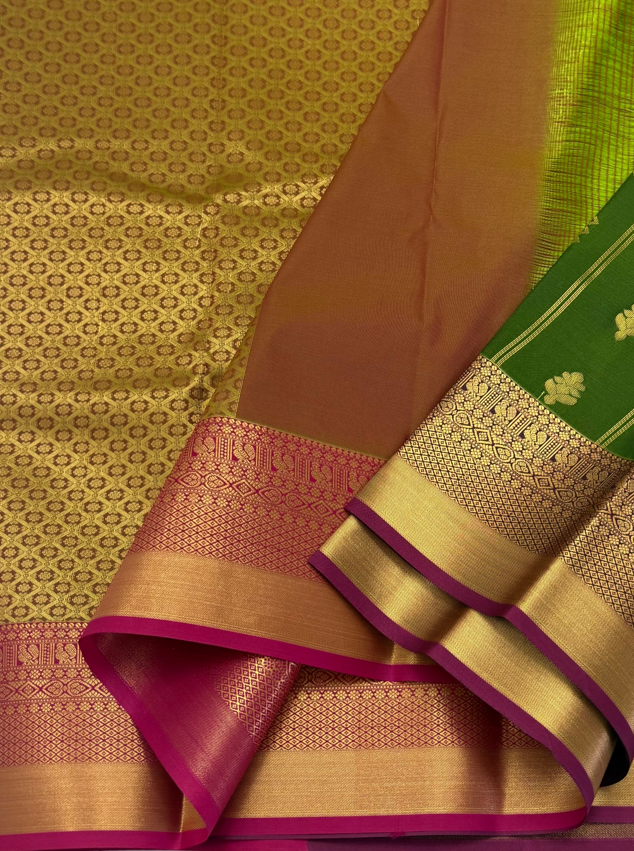 KARUNYA'S SPECIAL SOFT SILK SAREE - MOSS GREEN