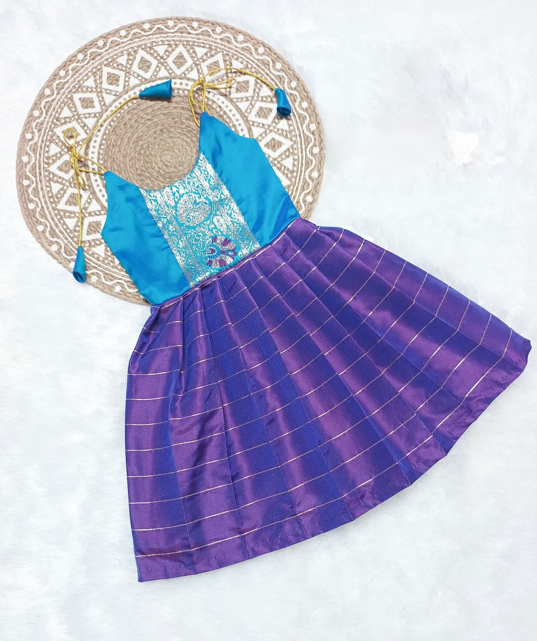 BLUE VIOLET NEW BORN FROCK