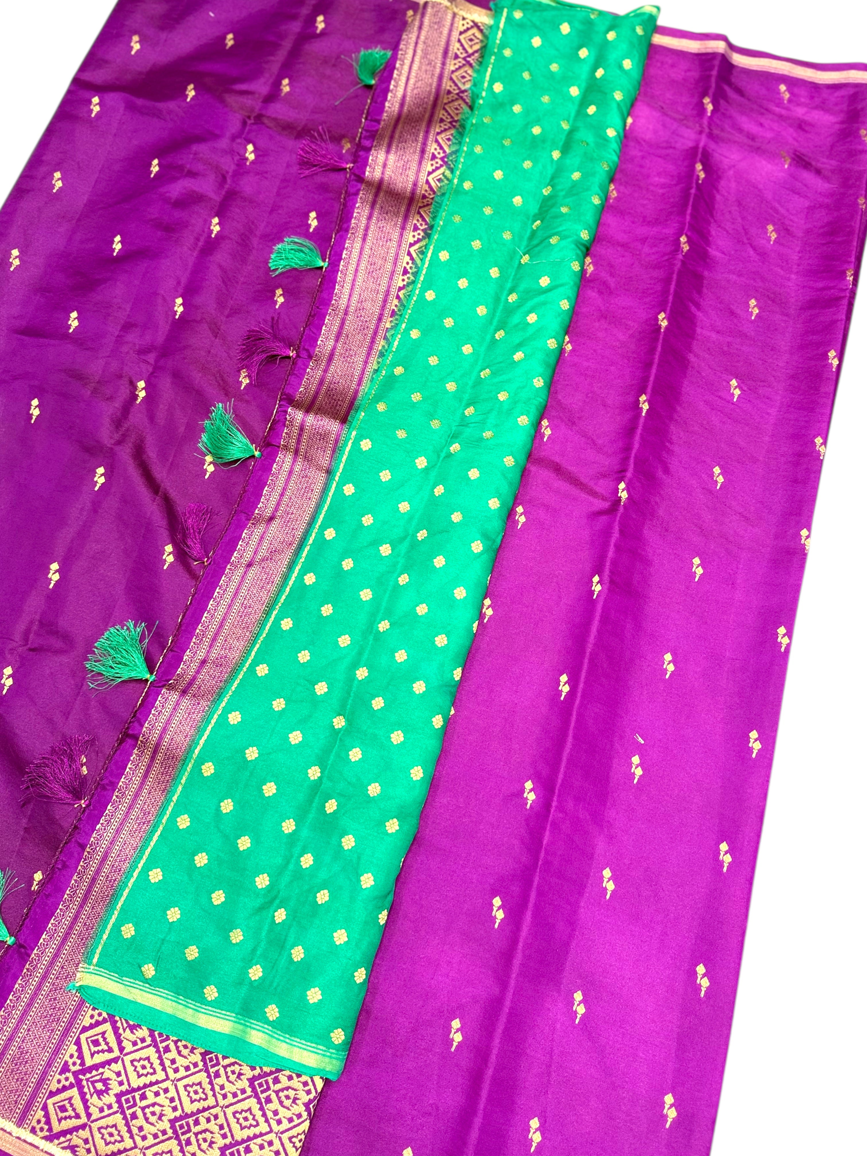 SEMI KANCHI SOFT SILK SAREE - VIOLET