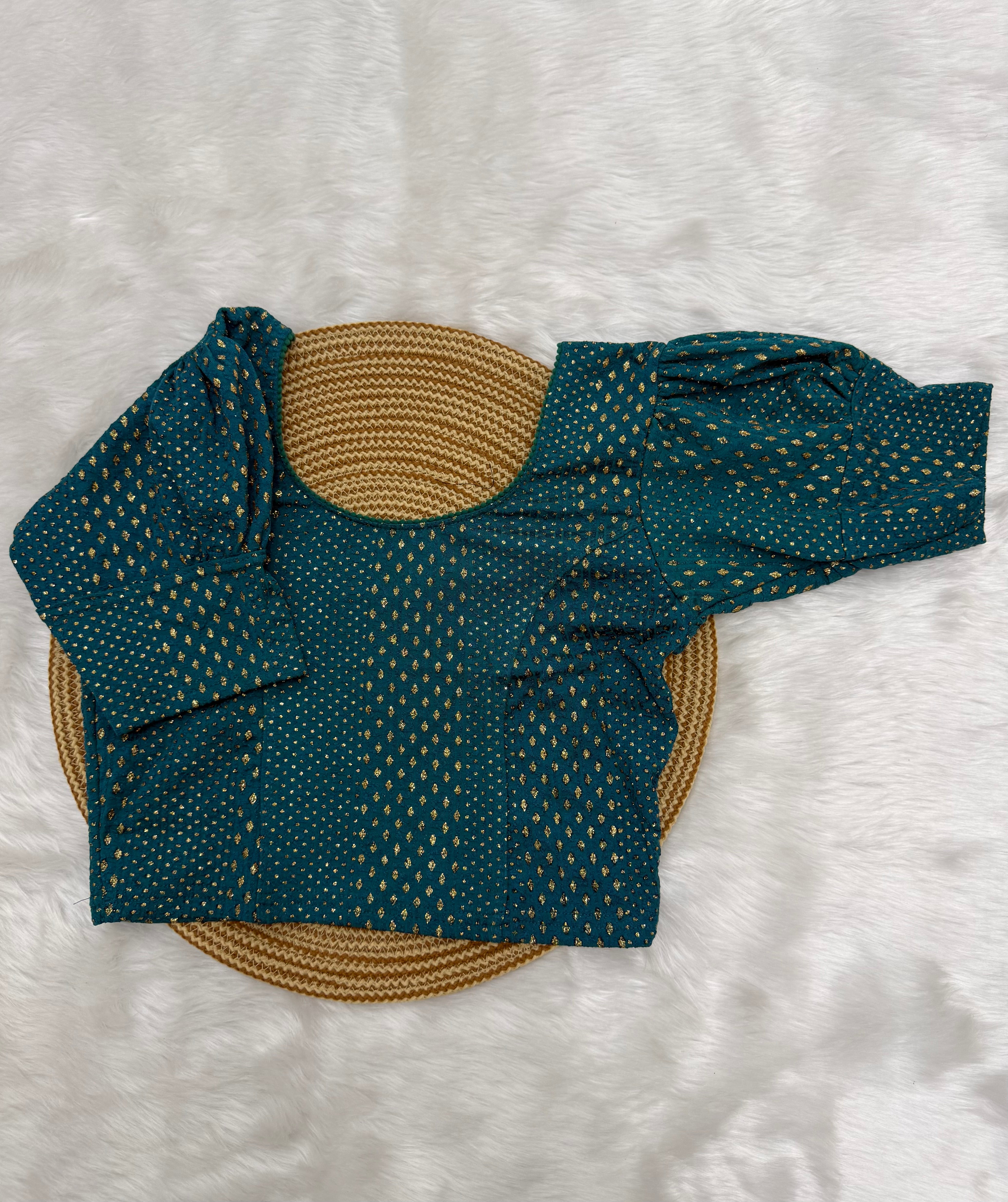 DESIGNER STRETCHABLE BLOUSE - TEAL