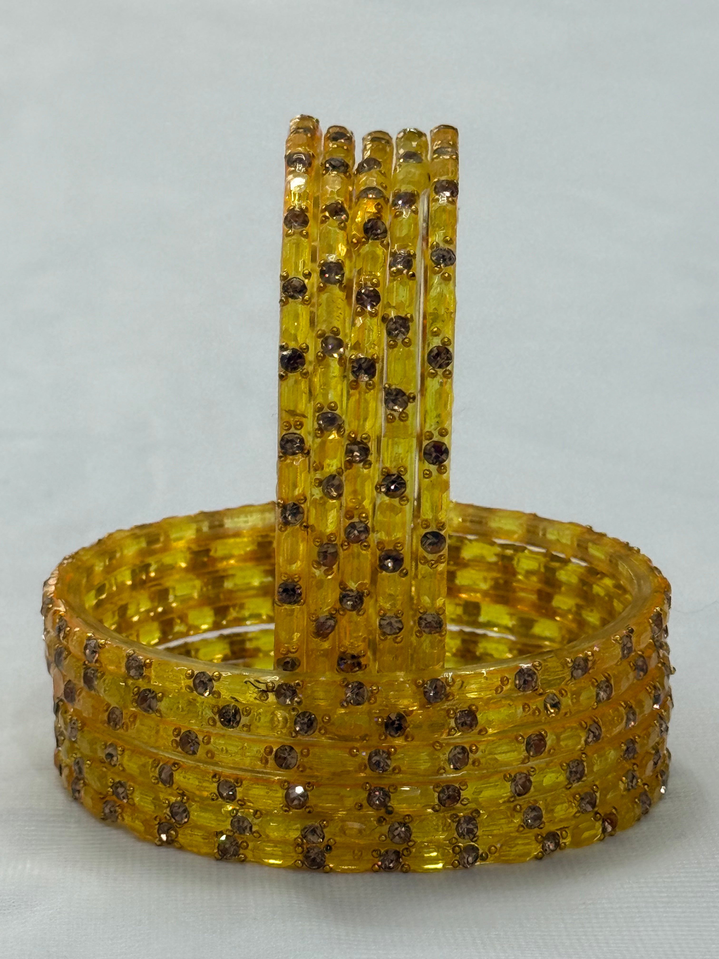 PREMIUM RAINDROP GLASS BANGLES PACK OF 12