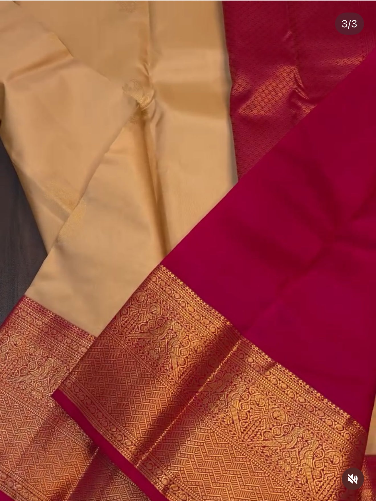 KANCHIPURAM PURE SILK SAREE | SILKMARK® CERTIFIED - CREAM