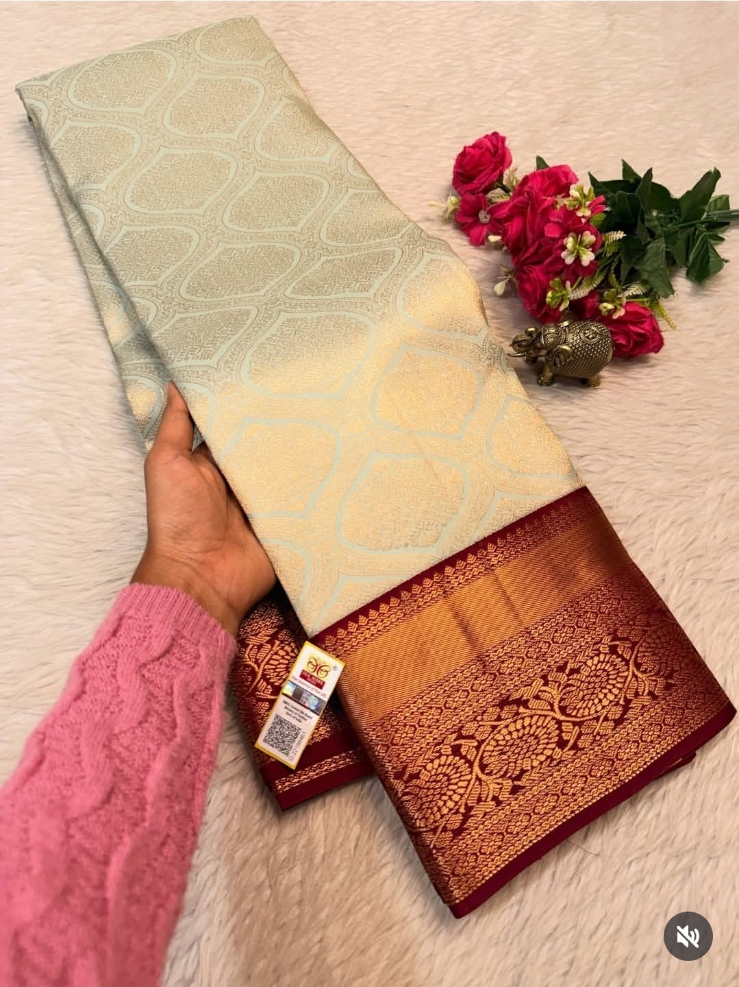 KANCHIPURAM PURE SILK SAREE | SILKMARK® CERTIFIED - PASTEL GREEN