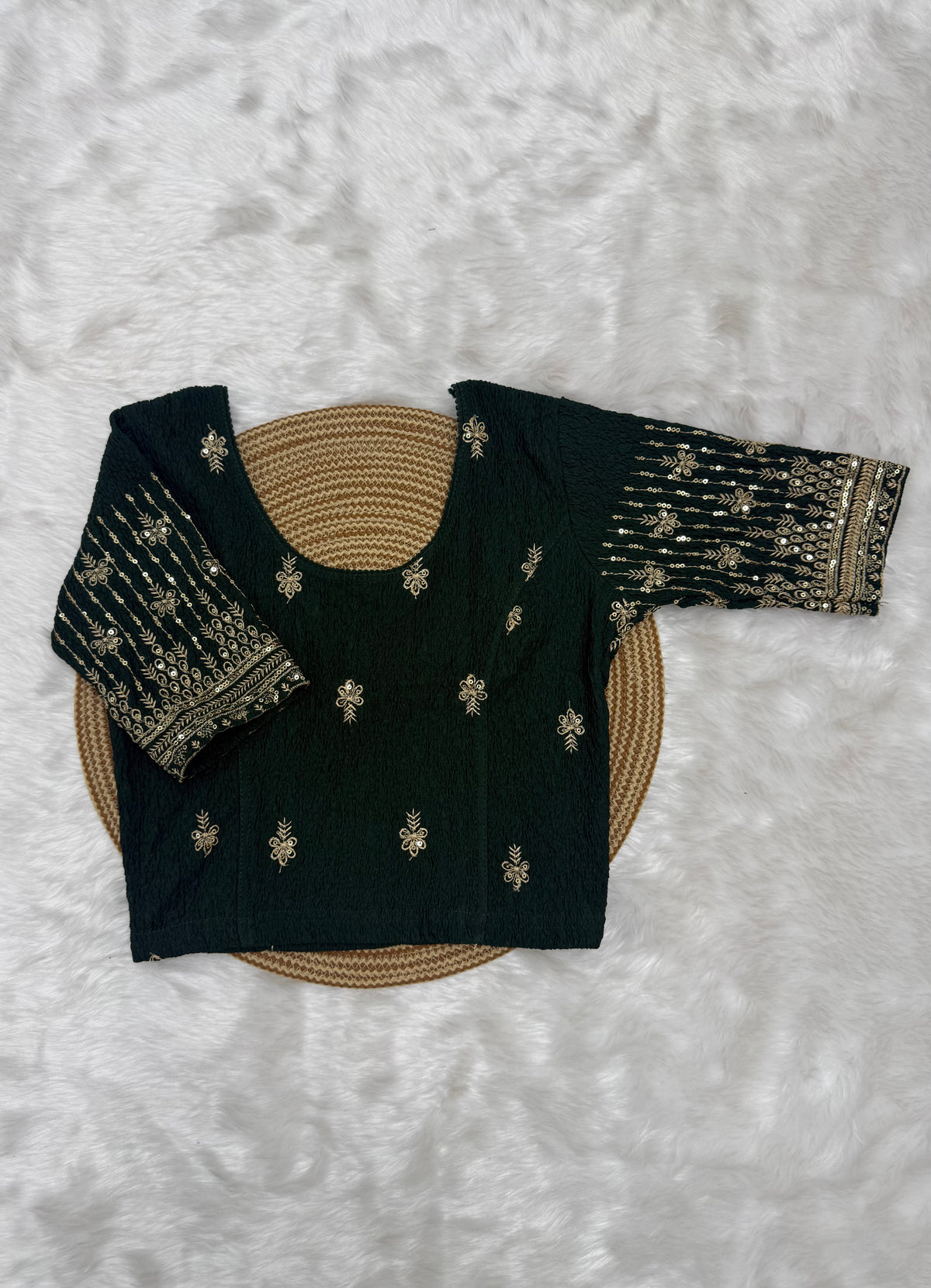 DESIGNER STRETCHABLE BLOUSE - GREEN
