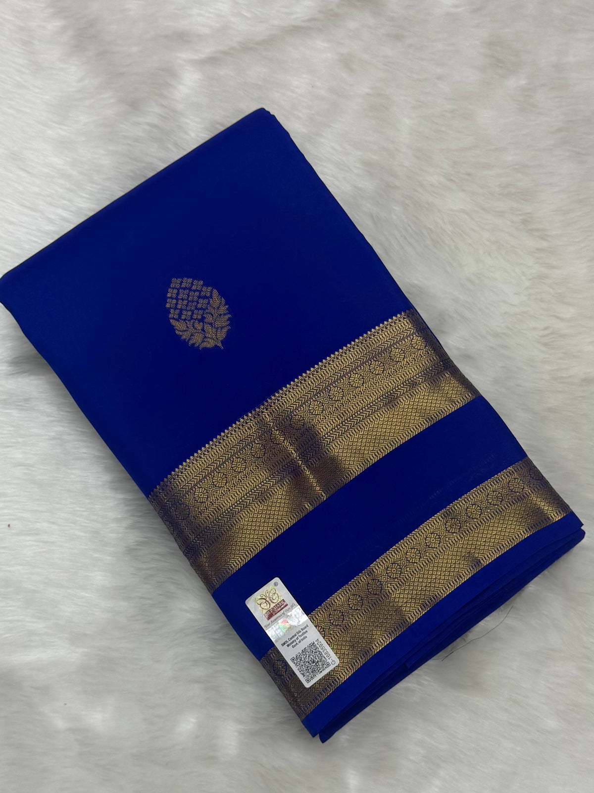KANCHIPURAM PURE SILK SAREE | SILKMARK® CERTIFIED - ROYAL BLUE