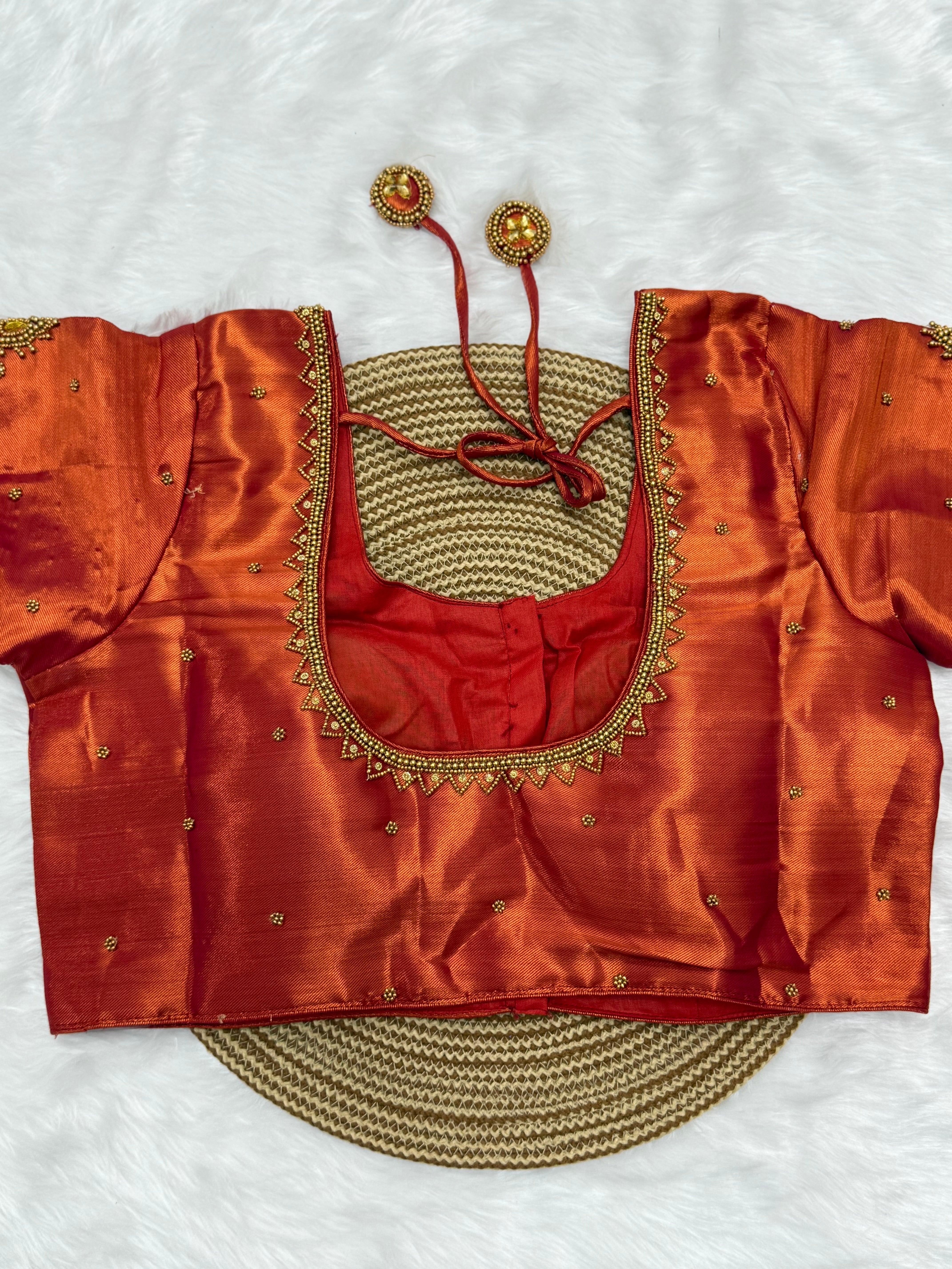 AARI WORK BRIDAL SAREE BLOUSE
