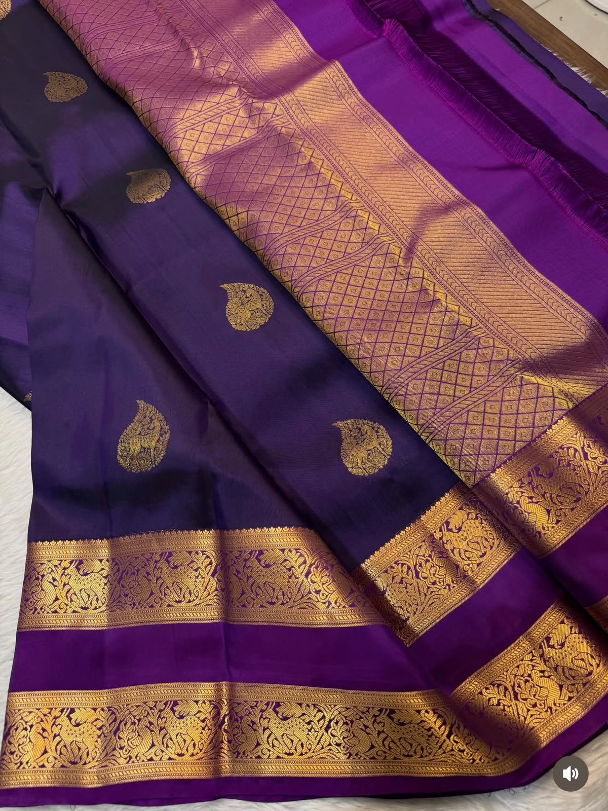 KANCHIPURAM PURE SILK SAREE | SILKMARK® CERTIFIED - PURPLE