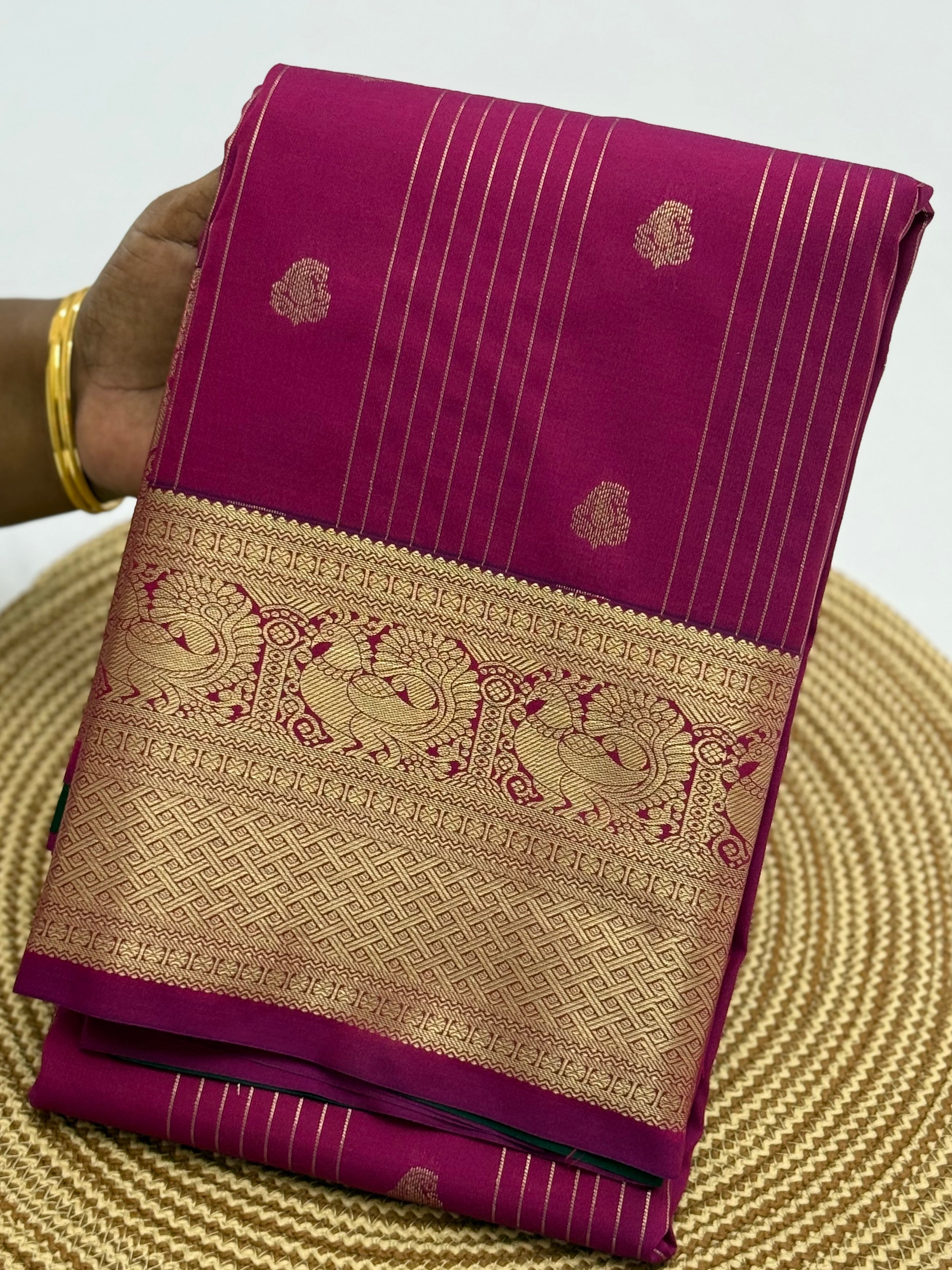 PREMIUM SEMI KANCHI SILK SAREE - PINK
