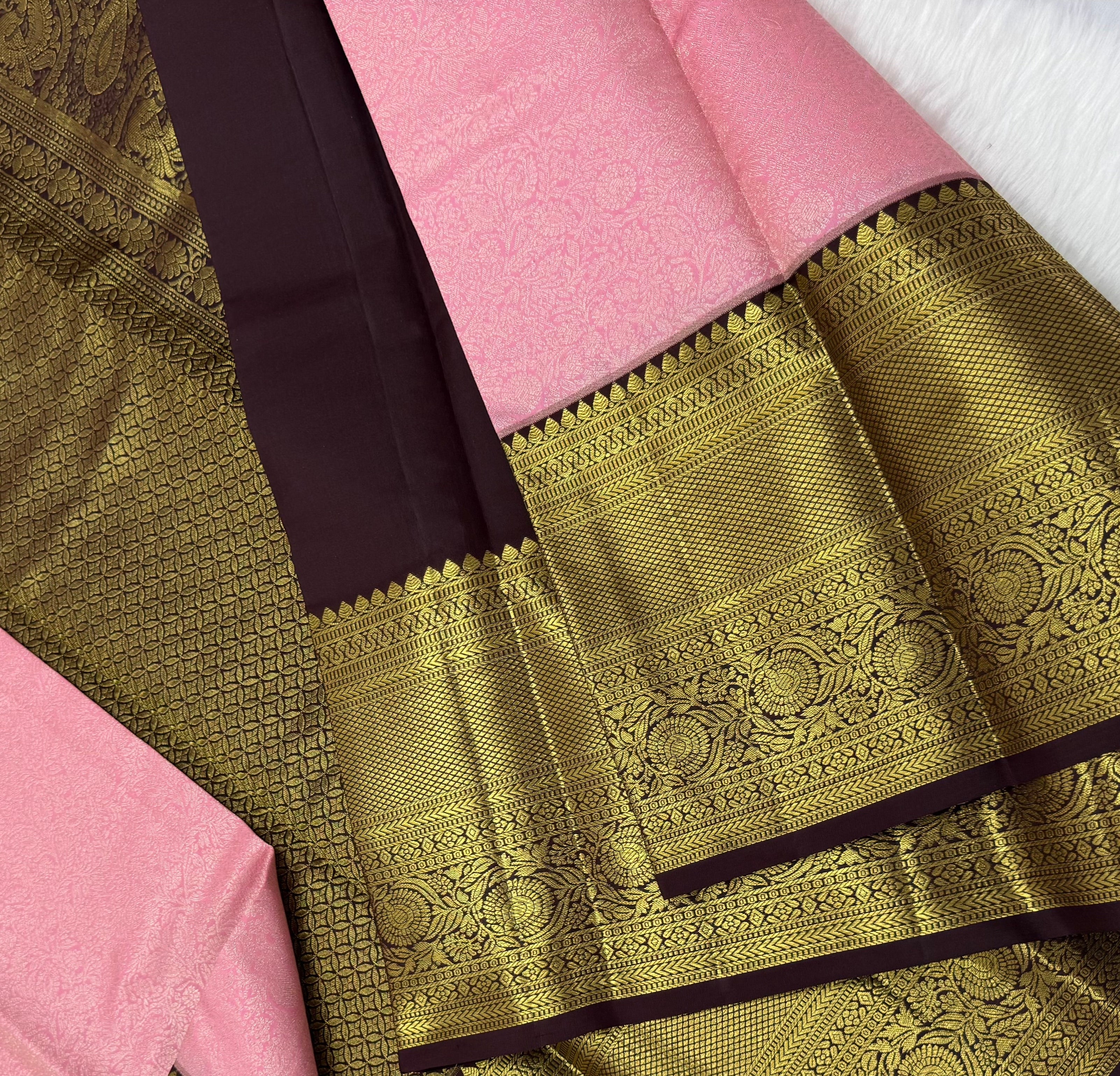 KANCHIPURAM PURE SILK SAREE | SILKMARK® CERTIFIED - SOFT BABY PINK