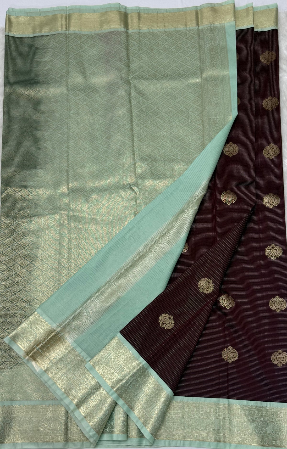 PREMIUM SEMI KANCHI SILK SAREE - BROWN