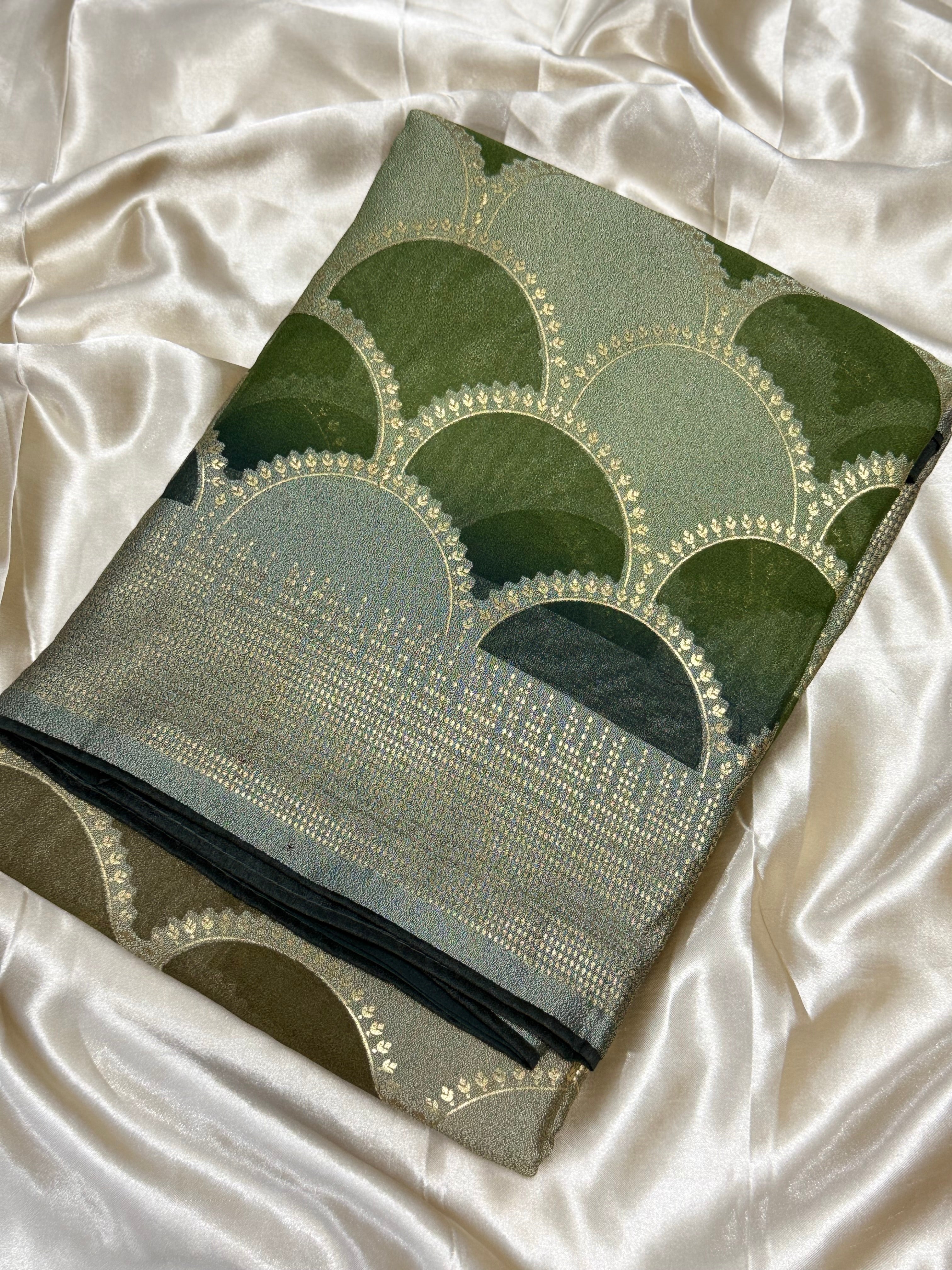 FANCY RANGKAT GEORGETTE SAREES - MULTICOLOUR