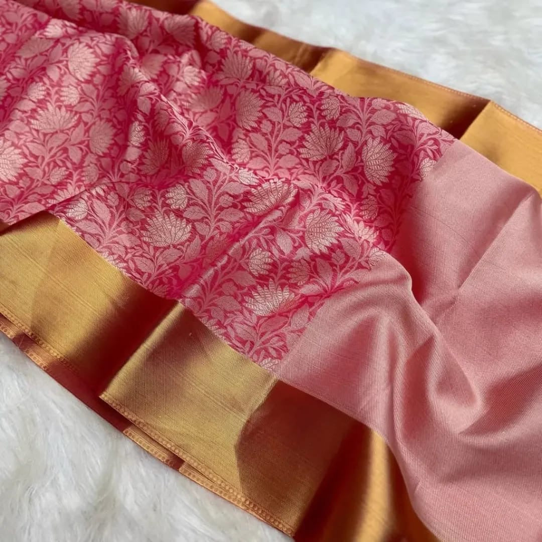 NITA AMBANI MAM PINK KANCHIPURAM TISSUE SILK SAREE