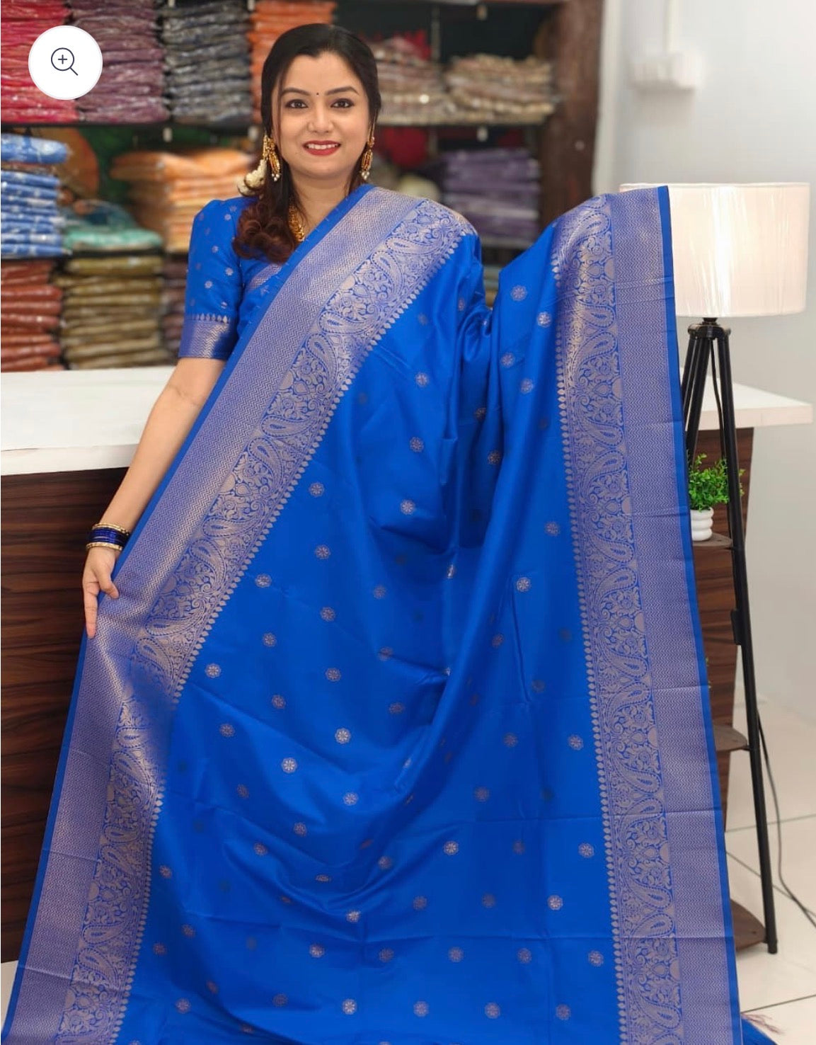 TRADITIONAL SEMI SILK SAREE - ROYAL BLUE
