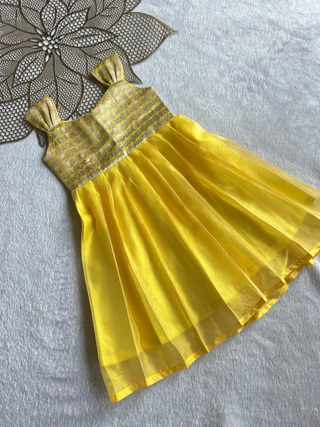 YELLOW NEW BORN FROCK
