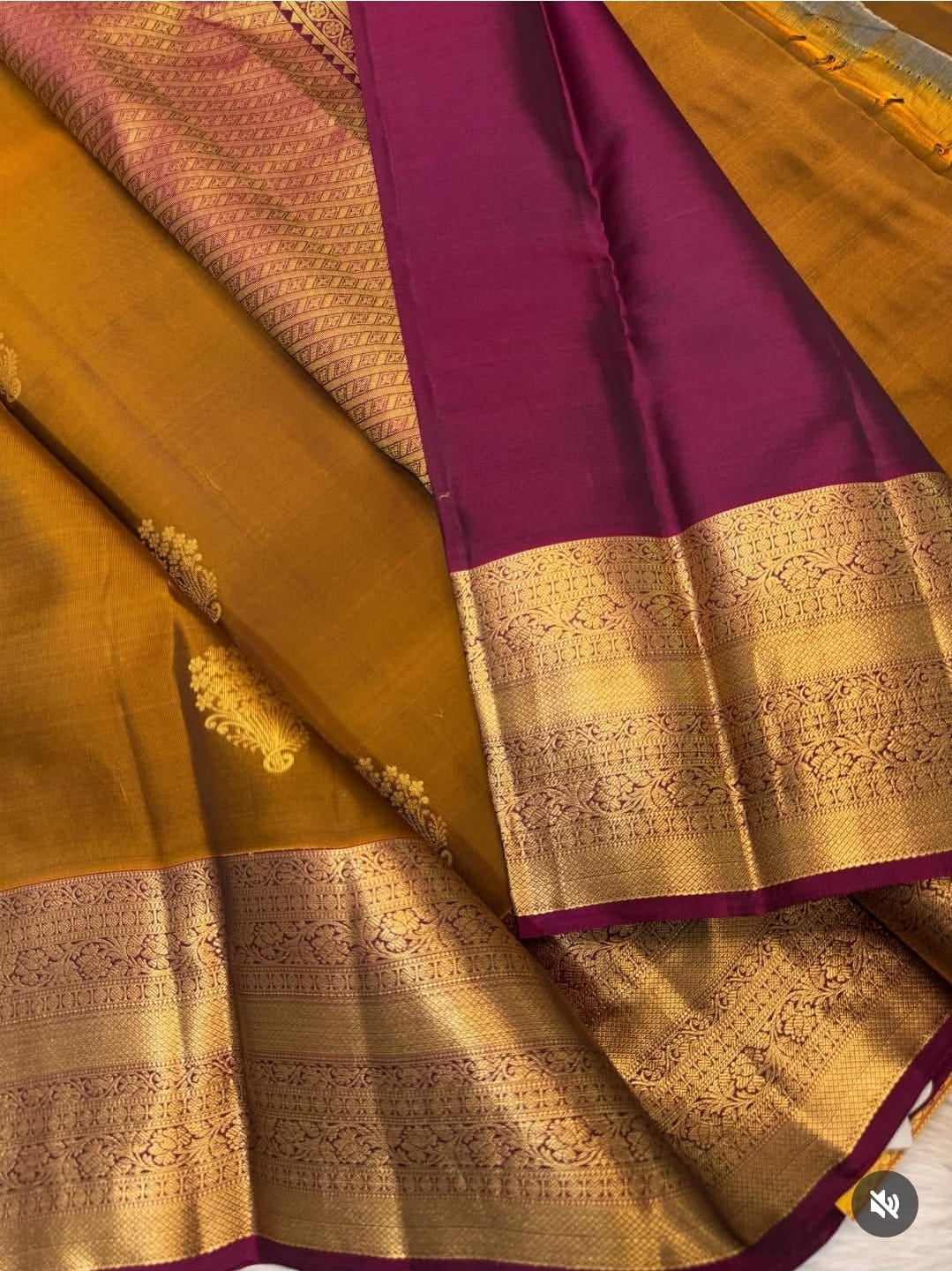 KANCHIPURAM PURE SILK SAREE | SILKMARK® CERTIFIED - GOLDEN MUSTARD BROWN