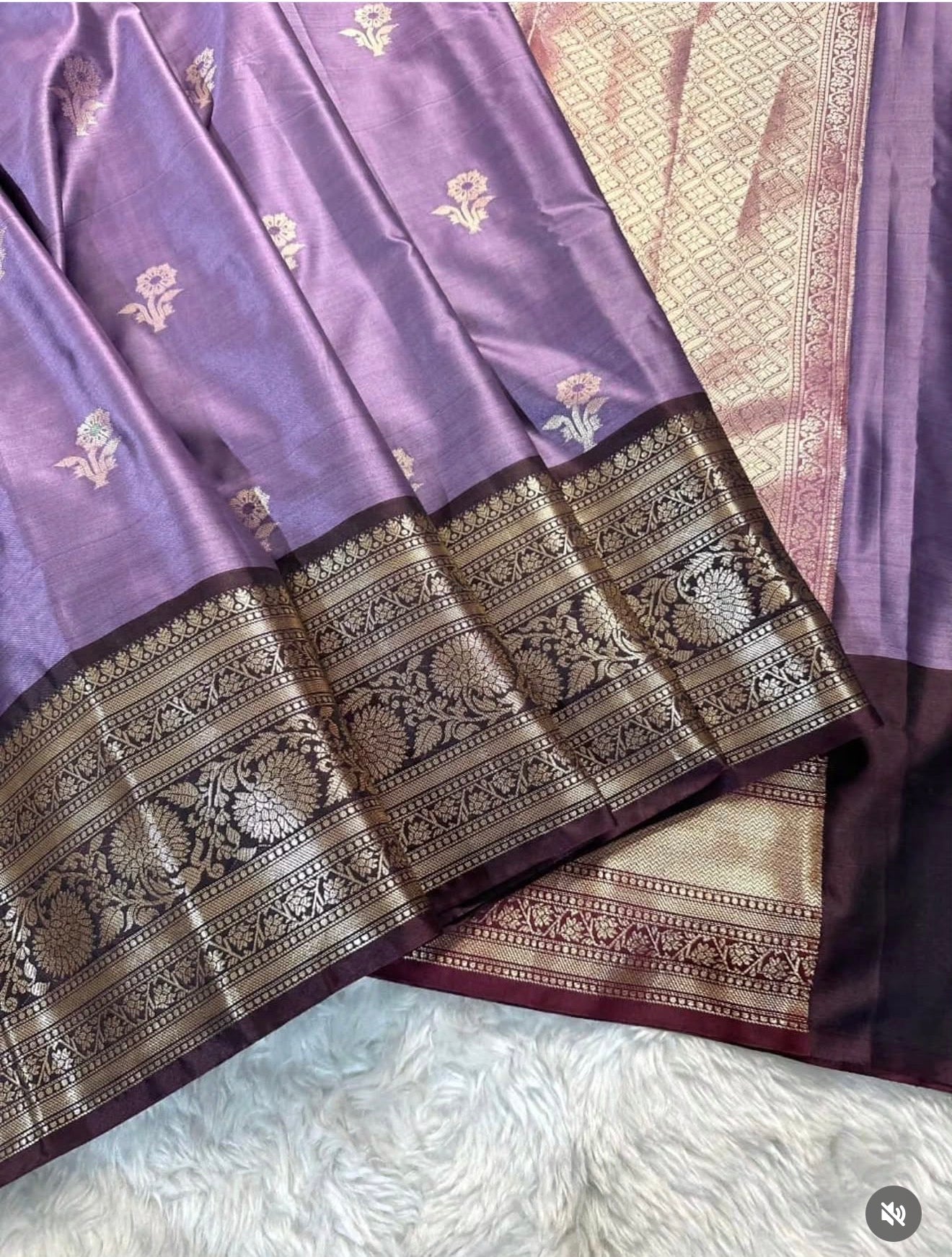 PREMIUM BANARASI KATAAN SILK SAREE - MODERATE PURPLE