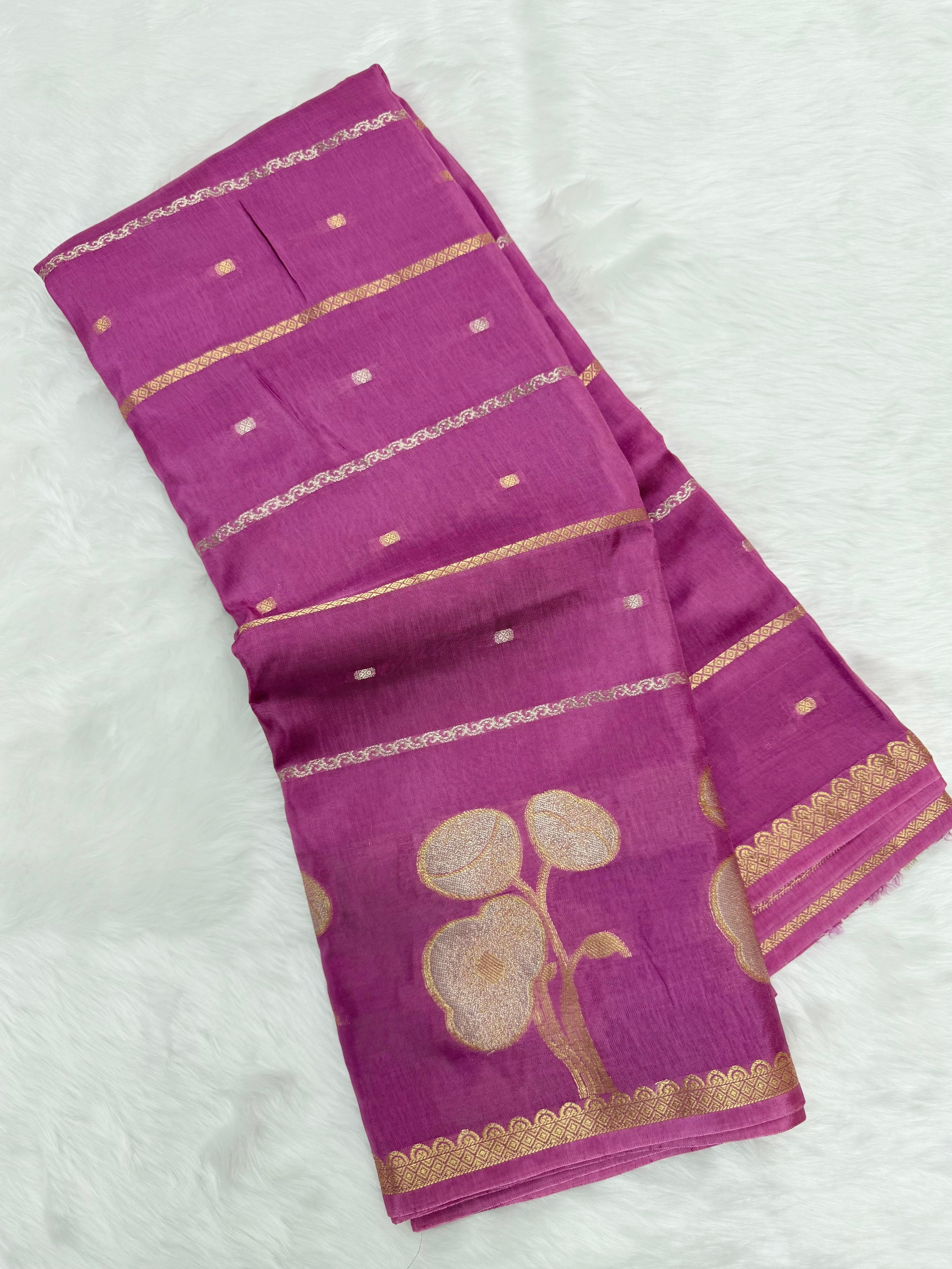 PREMIUM VISCOSE FANCY SILK SAREE - HOPBUSH