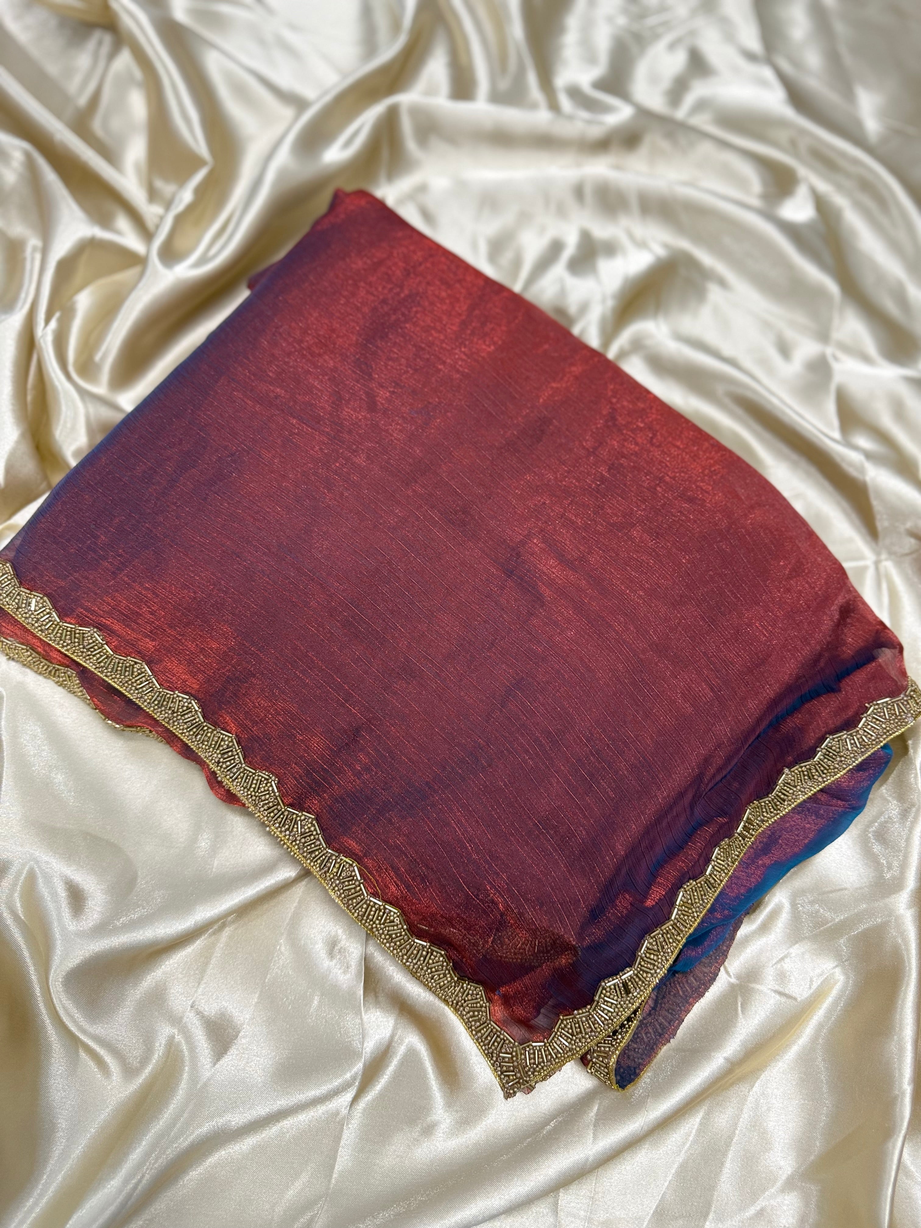 DESIGNER FANCY SILK SAREE - DUAL TONE