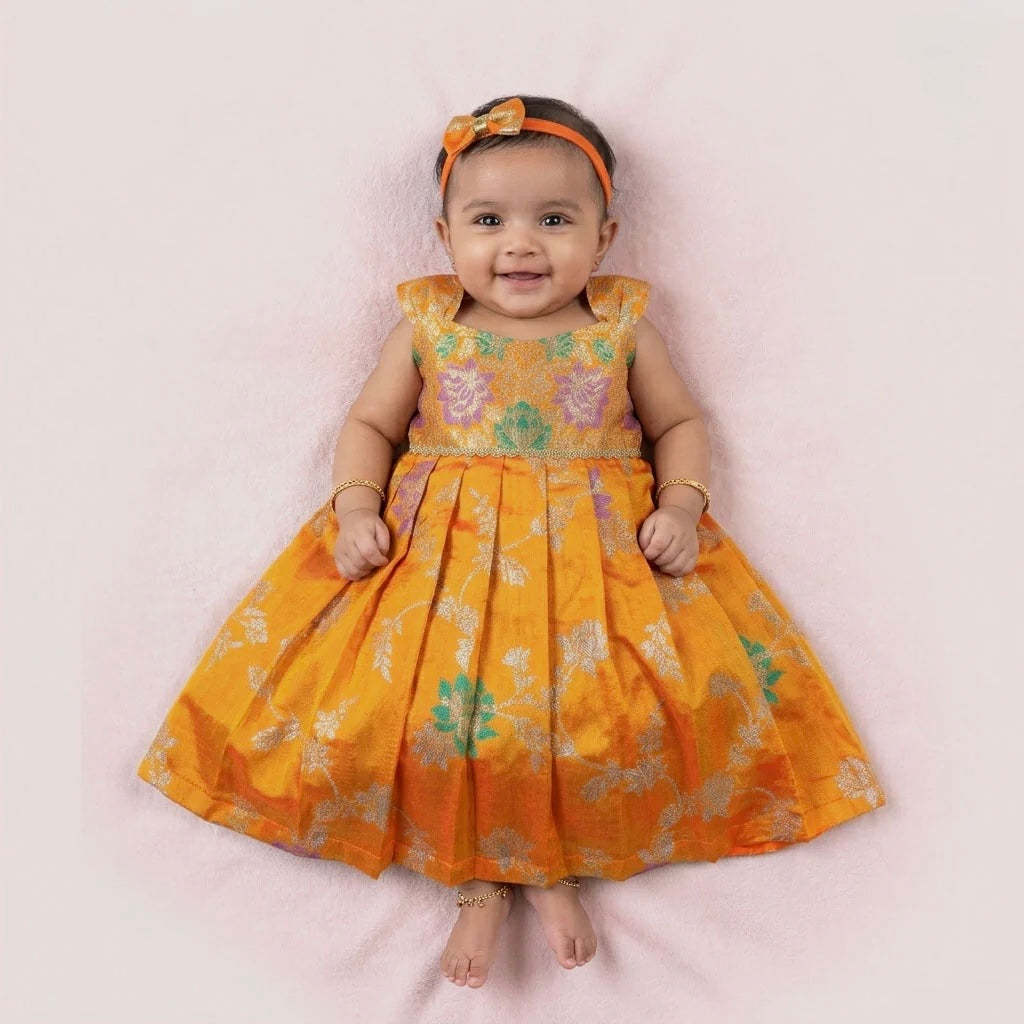 YELLOW NEW BORN FROCK