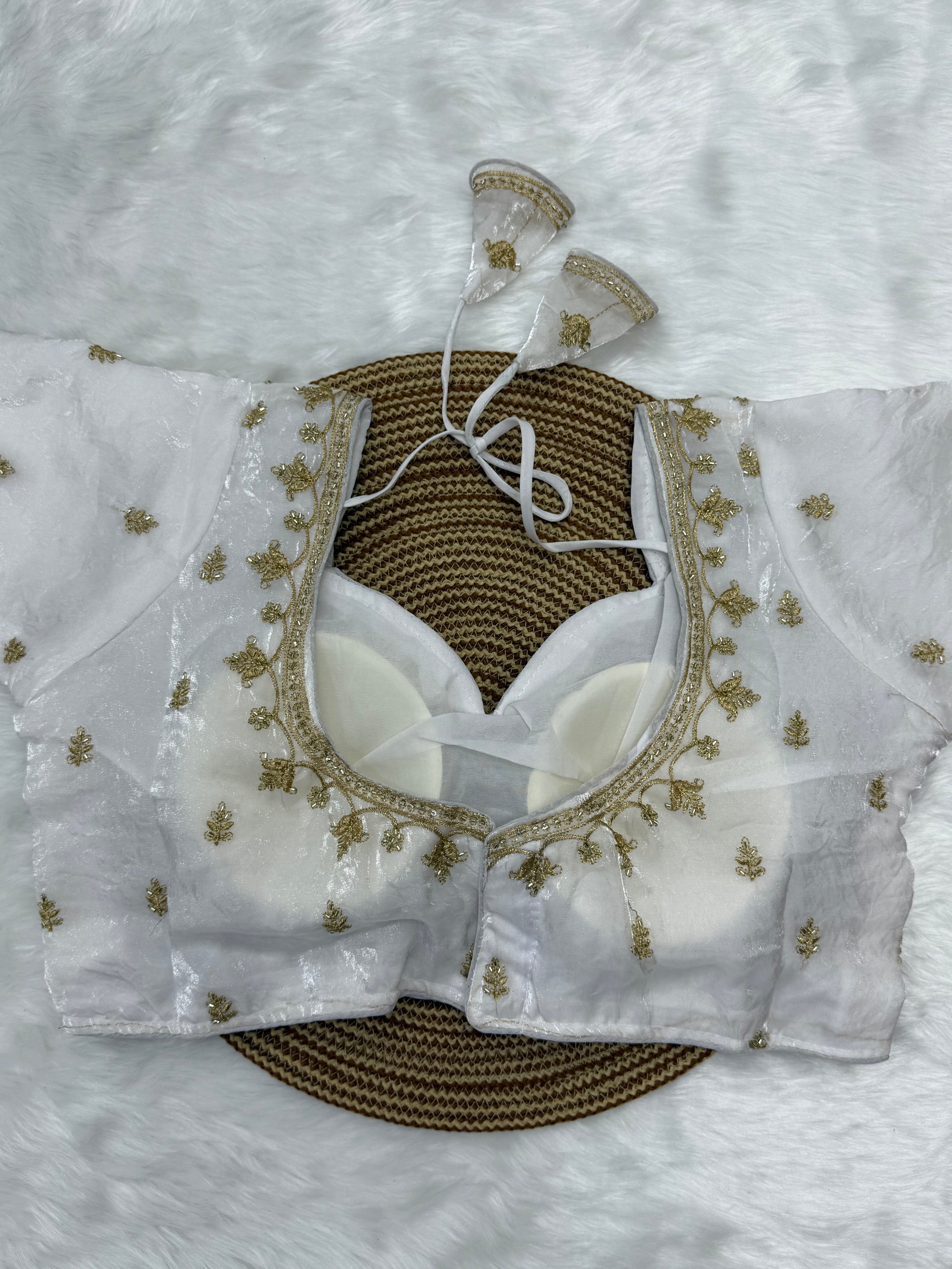 AARI WORK BRIDAL SAREE BLOUSE