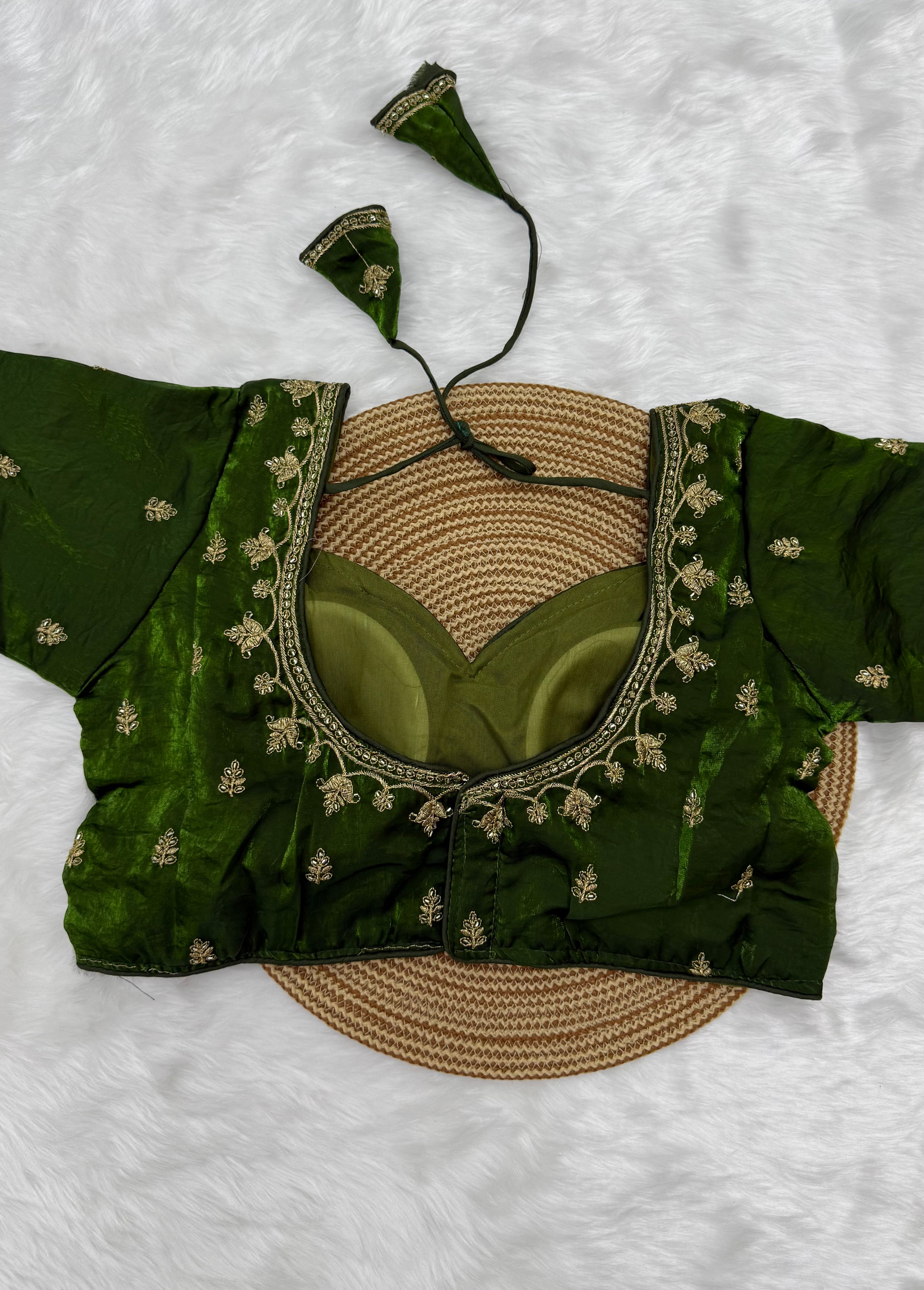 AARI WORK BRIDAL SAREE BLOUSE