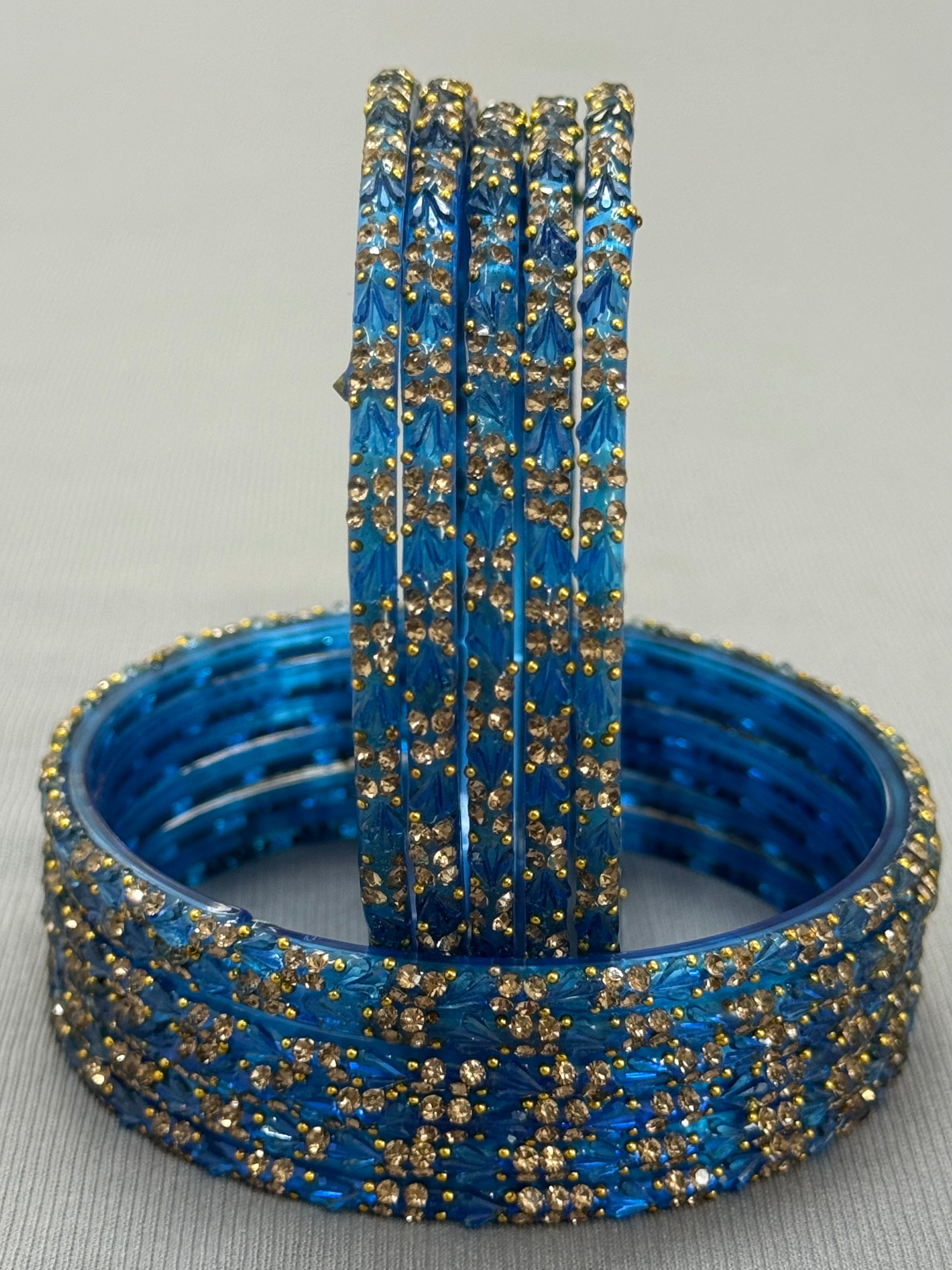 PREMIUM RAINDROP GLASS BANGLES PACK OF 12