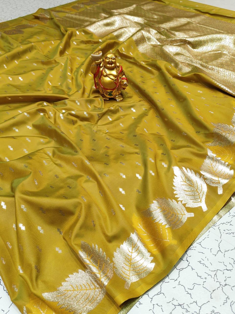 PREMIUM  SOFT SILK SAREE - MUSTARD