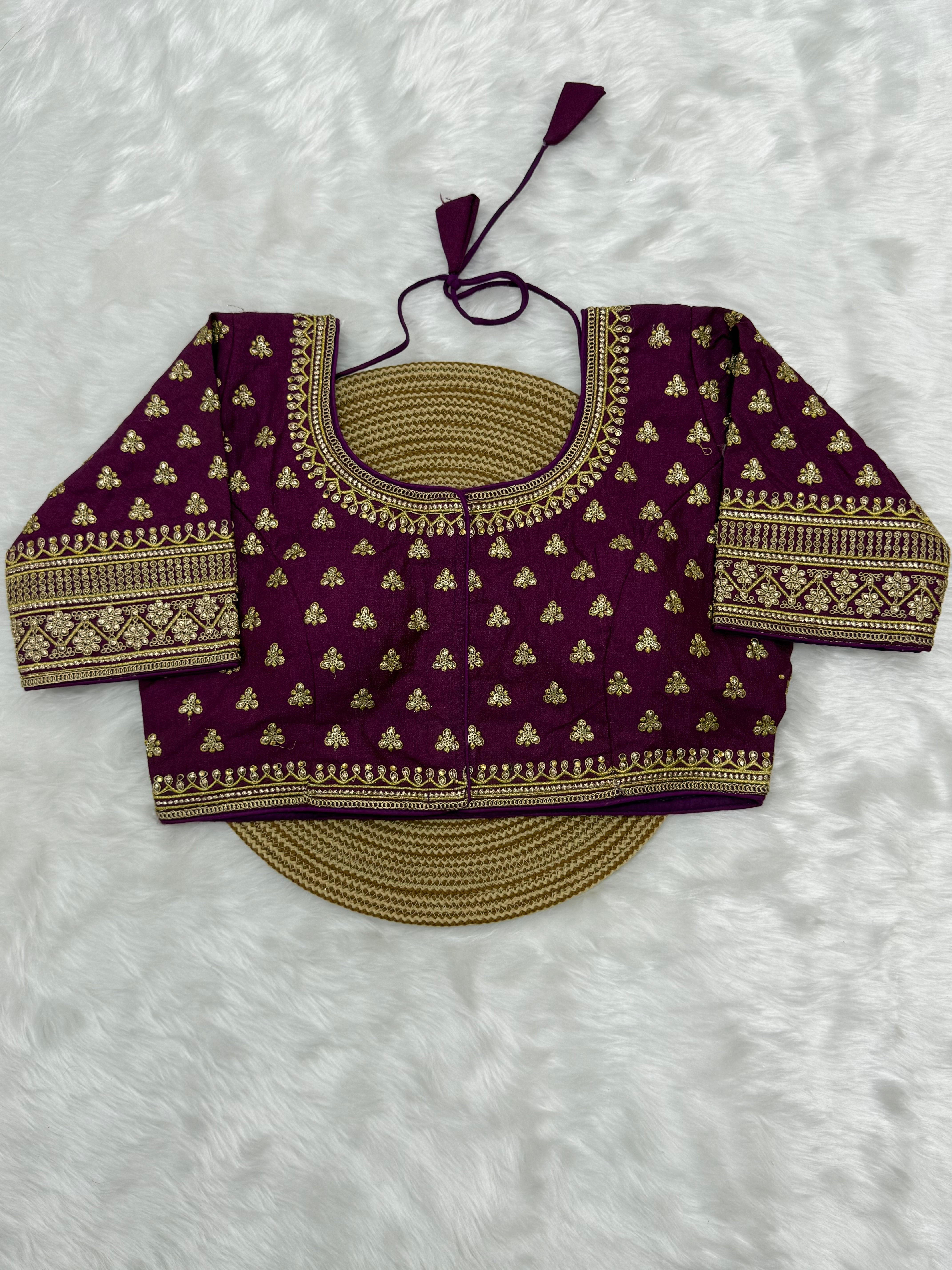 AARI WORK BRIDAL SAREE BLOUSE