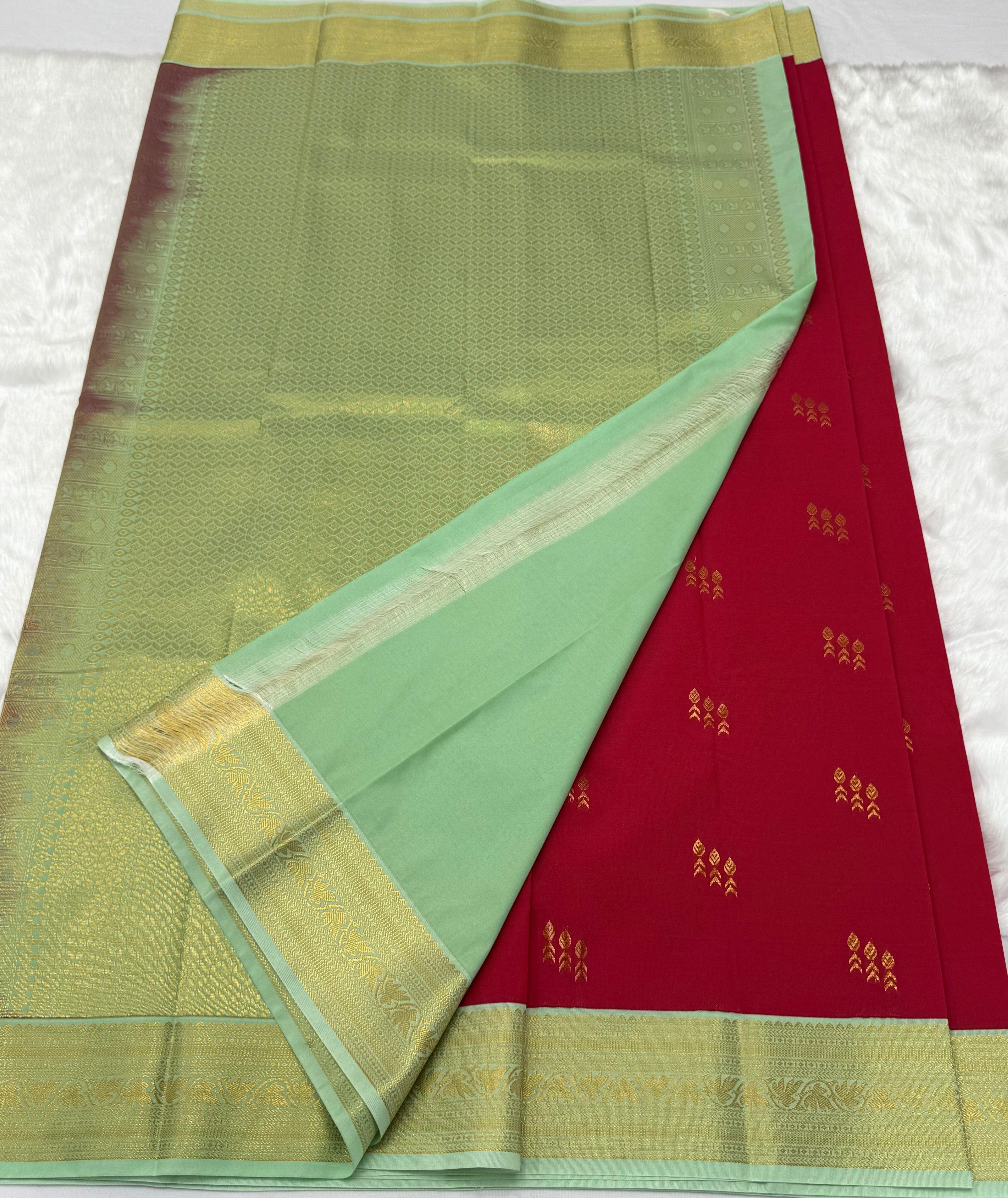 PREMIUM SEMI KANCHI SILK SAREE - HOT PINK