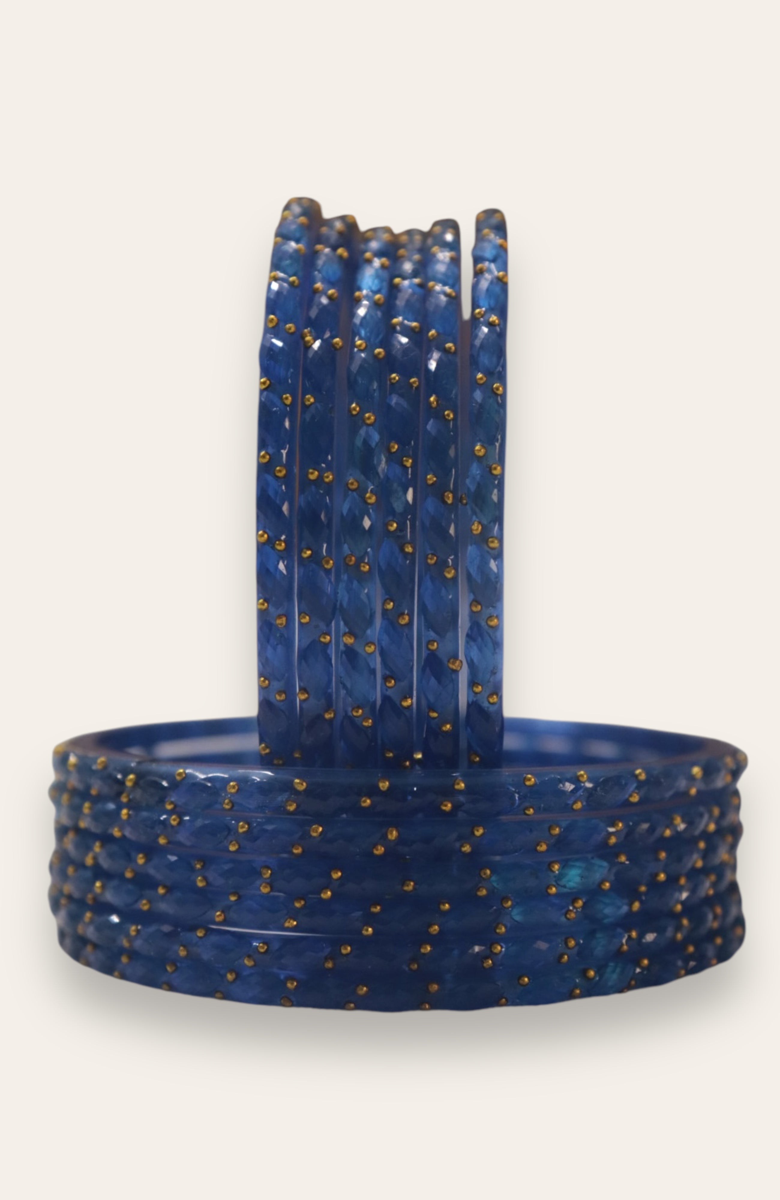 RAINDROP GLASS BANGLES PACK OF 12