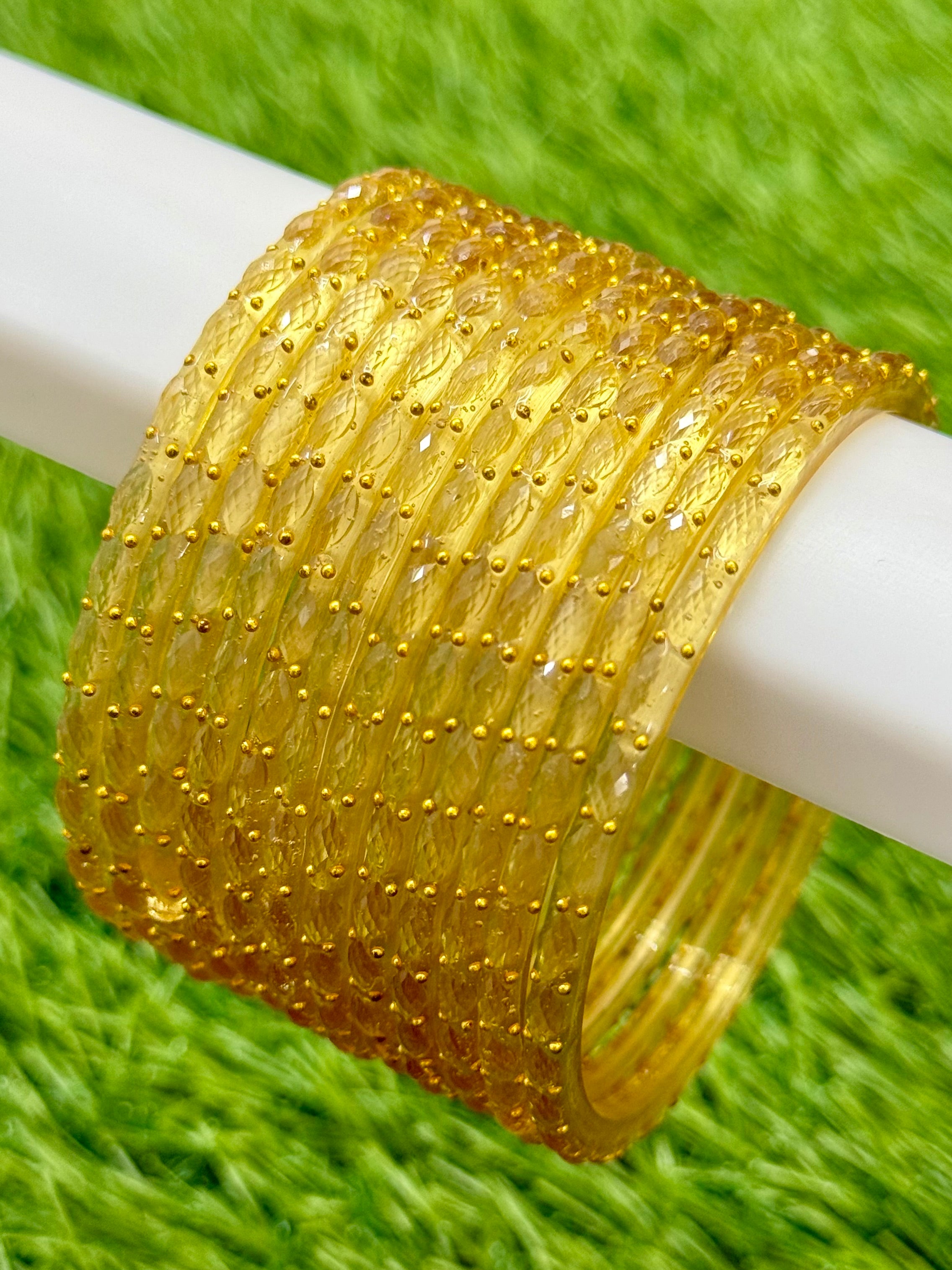 RAINDROP GLASS BANGLES PACK OF 12