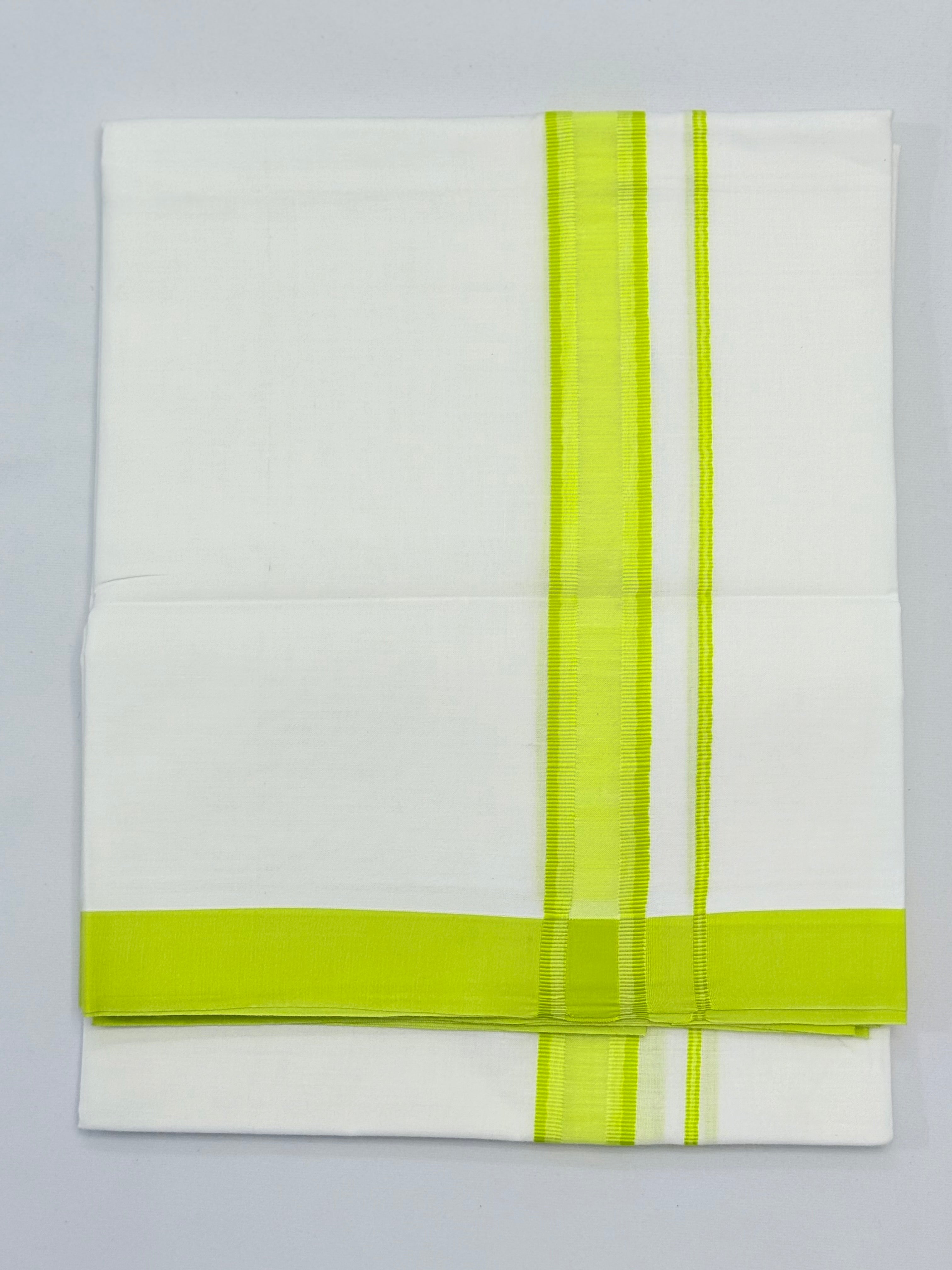 MEN'S SINGLE DHOTI WHITE WITH FANCY BORDER