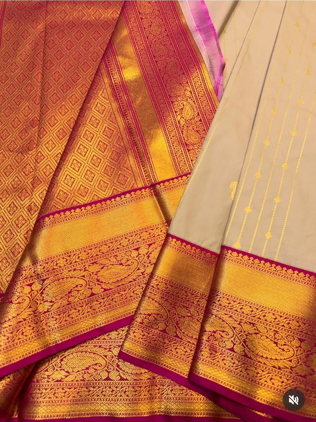 PREMIUM SEMI KANCHI SILK SAREE - CHAMPAGNE BEIGE