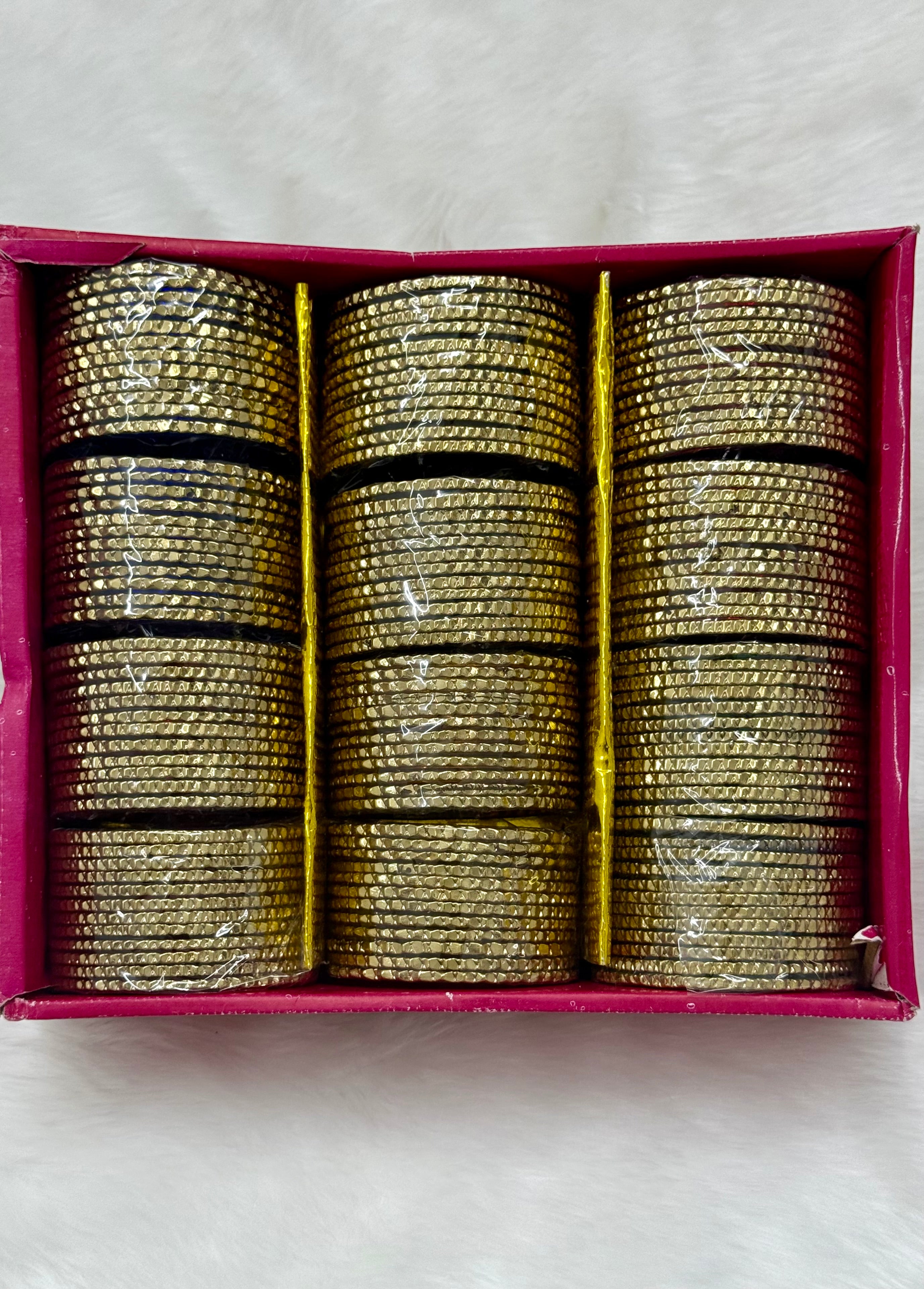 TRADITIONAL BABY SHOWER GLASS BANGLES - MULTI COLOUR MIX (BOX OF 144 PCS)