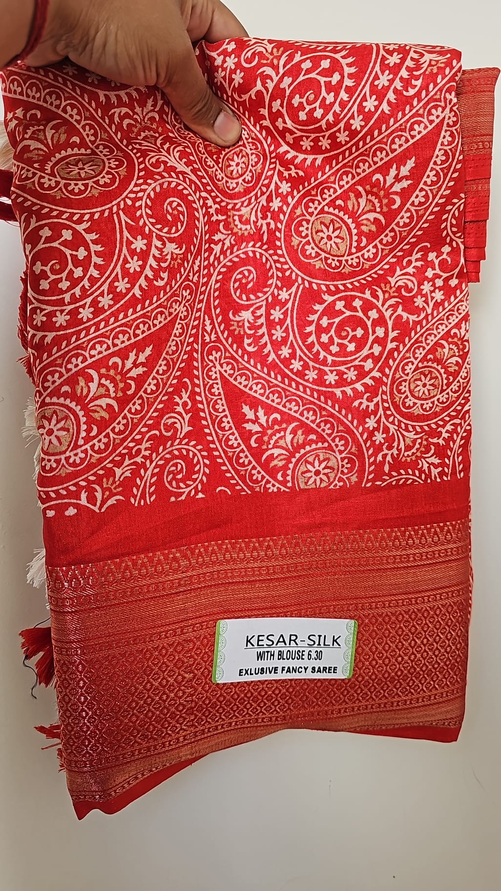 EXCLUSIVE KESAR SILK FANCY SAREE - RED