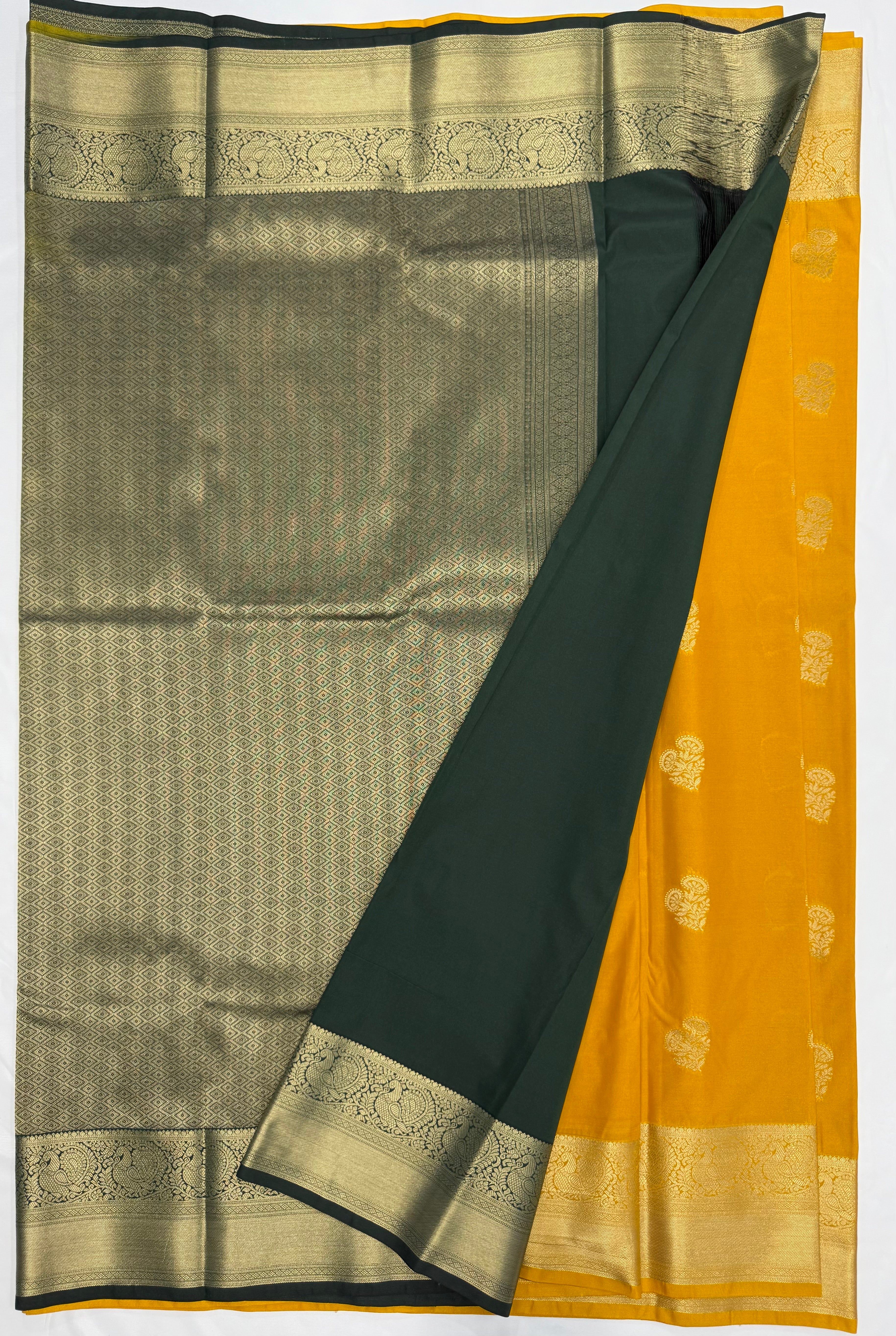 PREMIUM SEMI KANCHI SILK SAREE - AMBER