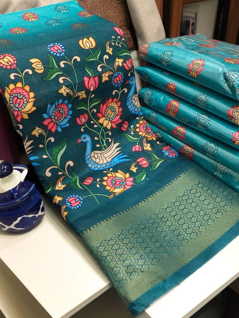 DIGITAL DOLA FANCY SELF BORDER SAREES