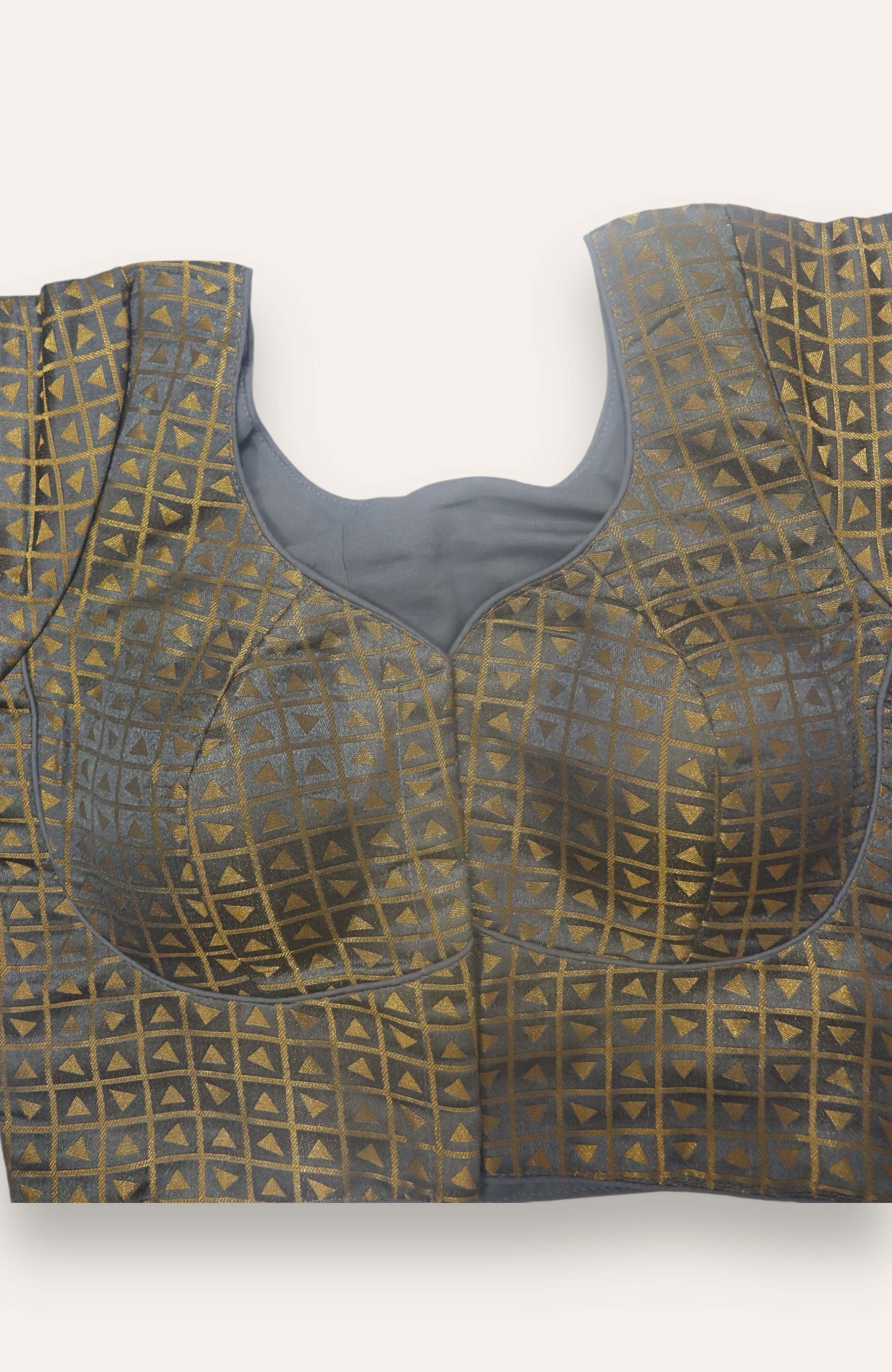 DESIGNER READYMADE BLOUSE - GREY